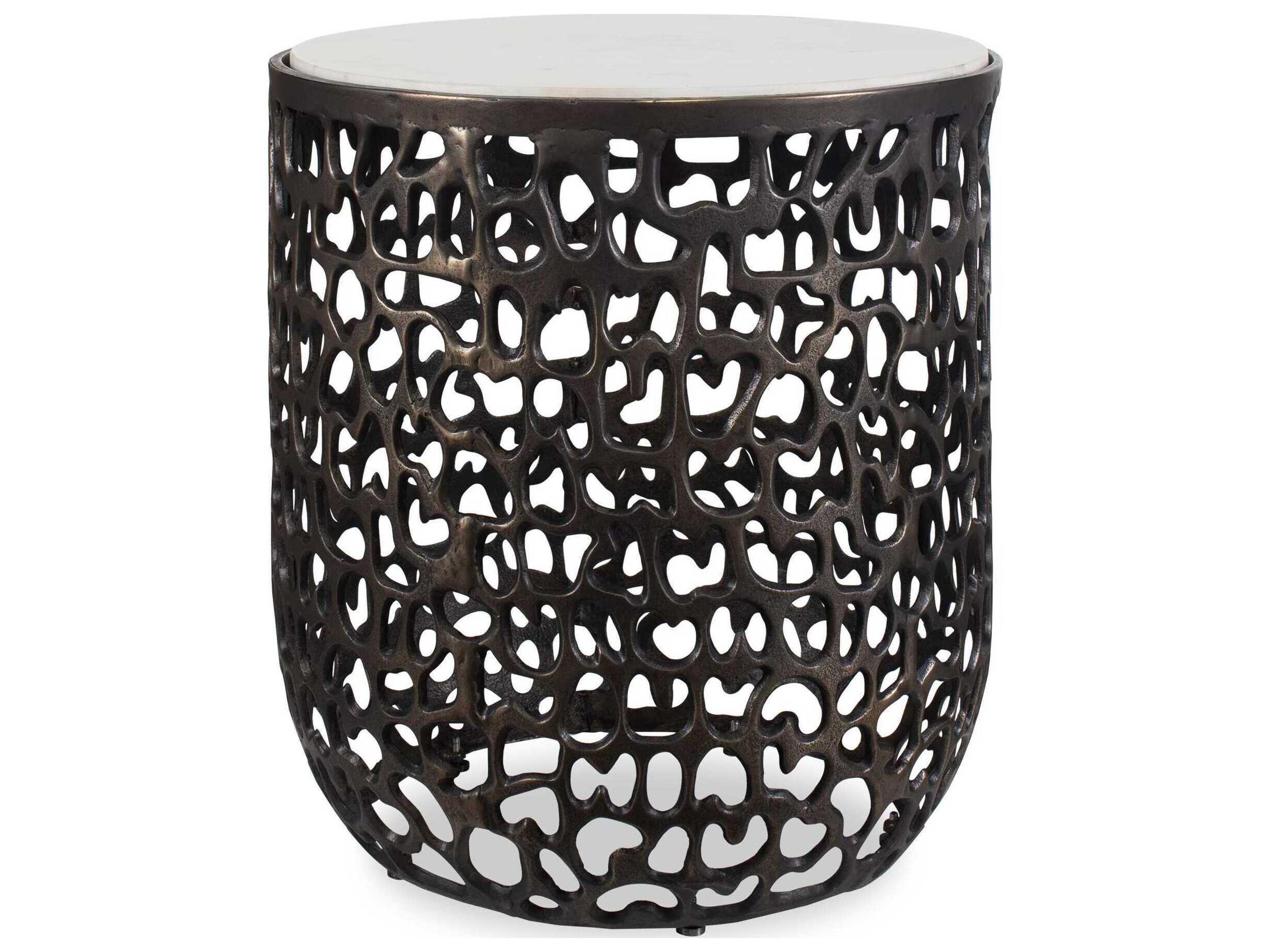 Sabena Dark Bronze Metal Round End Table