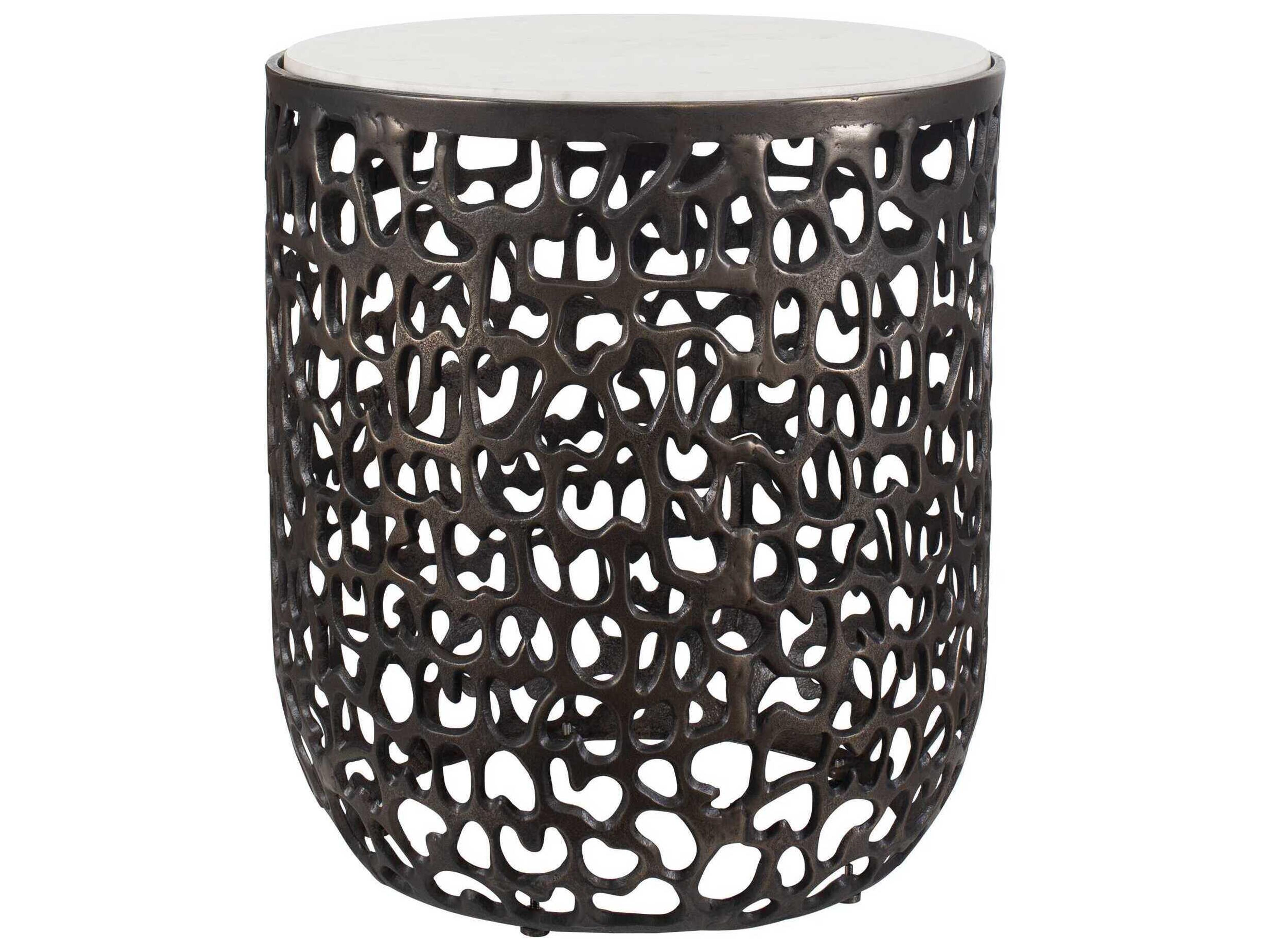 Uttermost Outdoor Sabena Dark Bronze Metal Round End Table