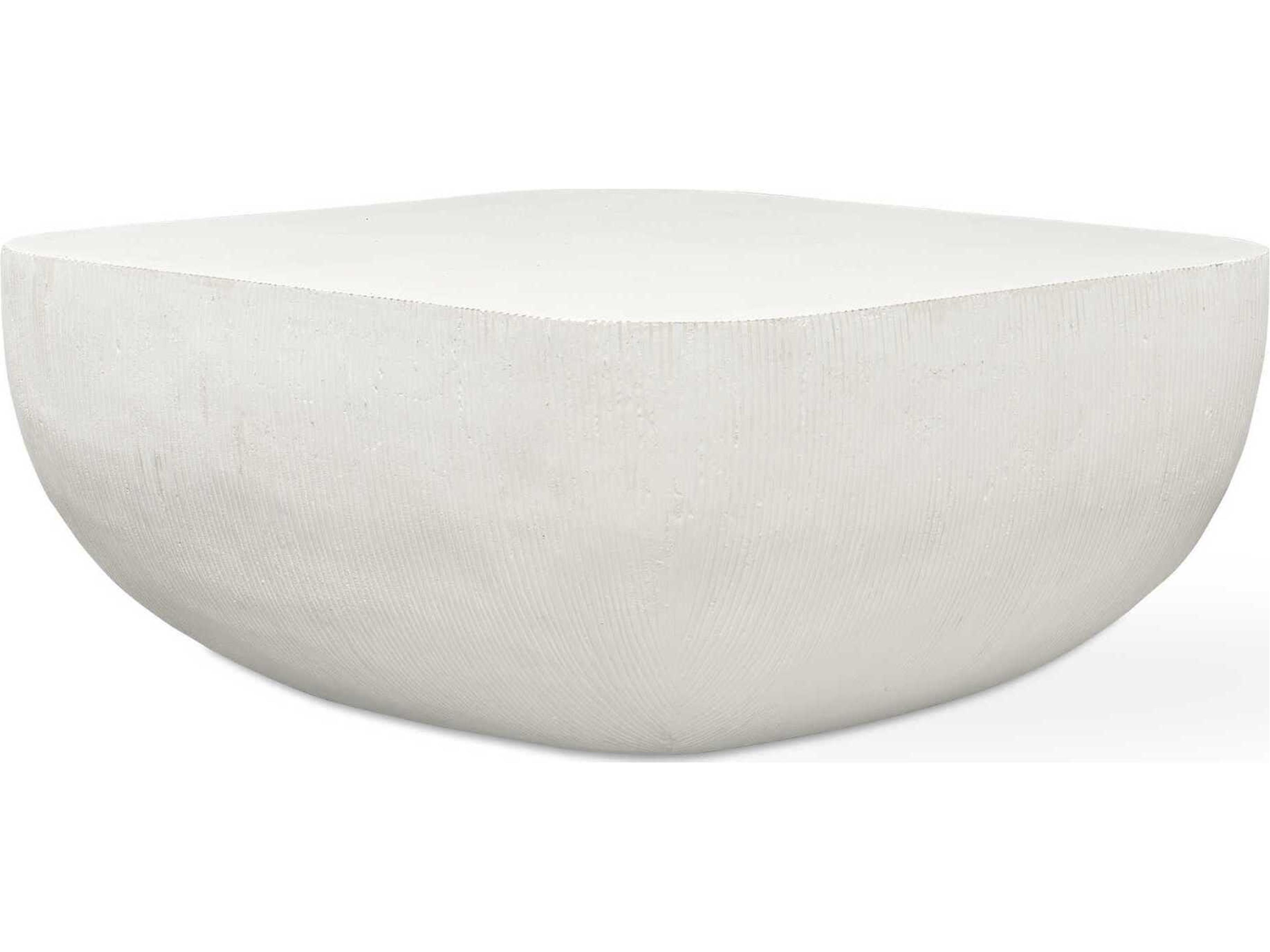 Alma Warm Limestone Concrete Square Coffee Table