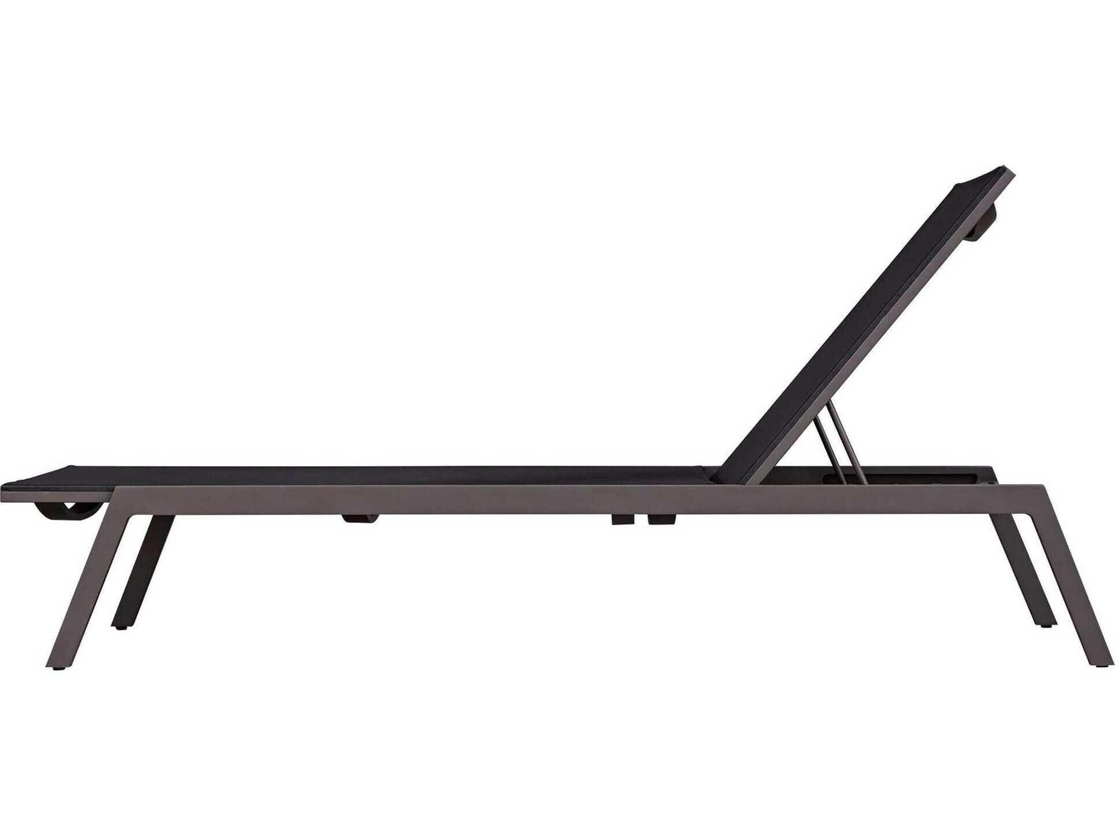 Uttermost Outdoor Bea Java Black Aluminum Polypropylene Chaise Lounge