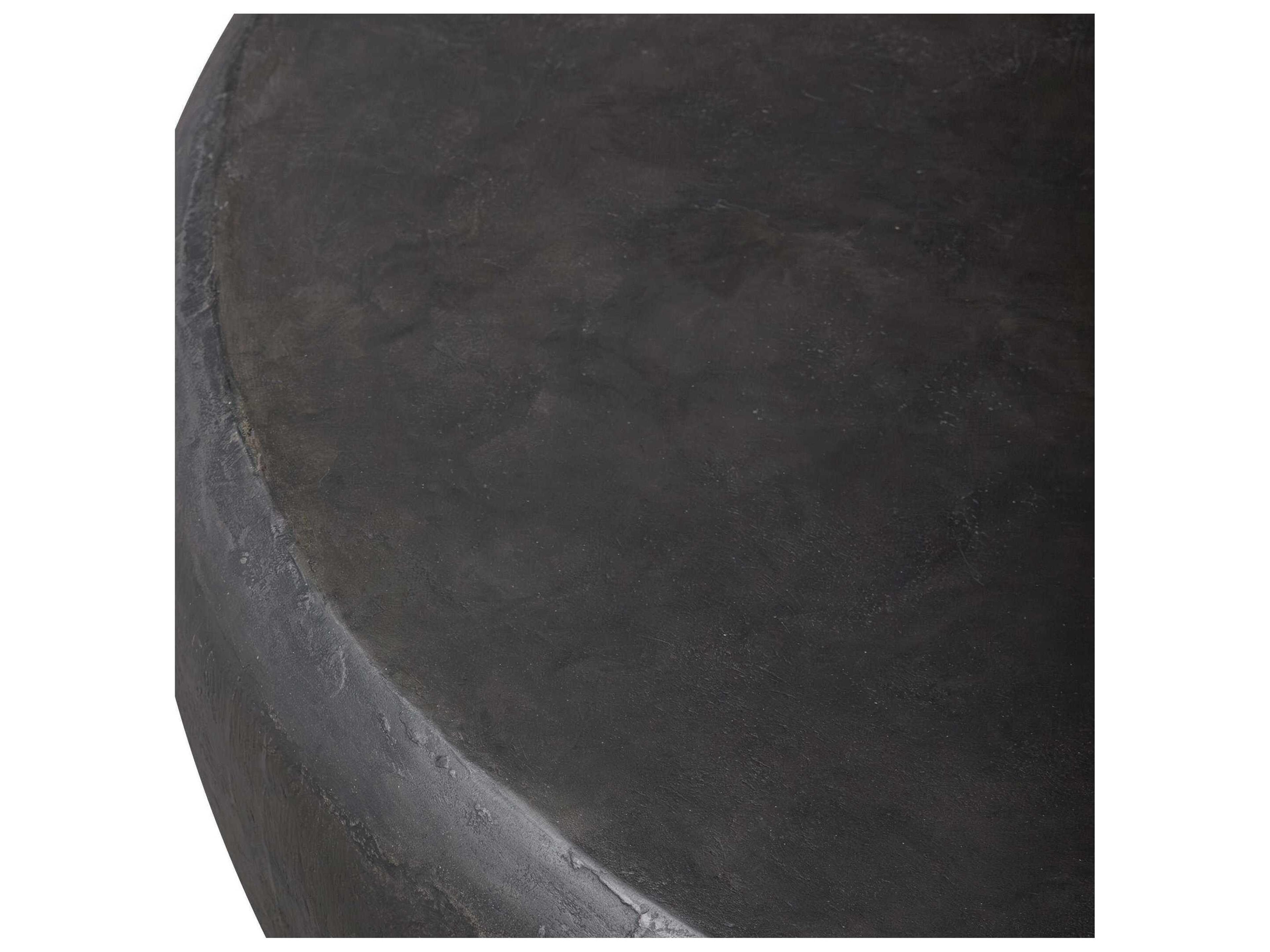 Uttermost Outdoor Jones Dark Stone Faux Wood Oval Coffee Table