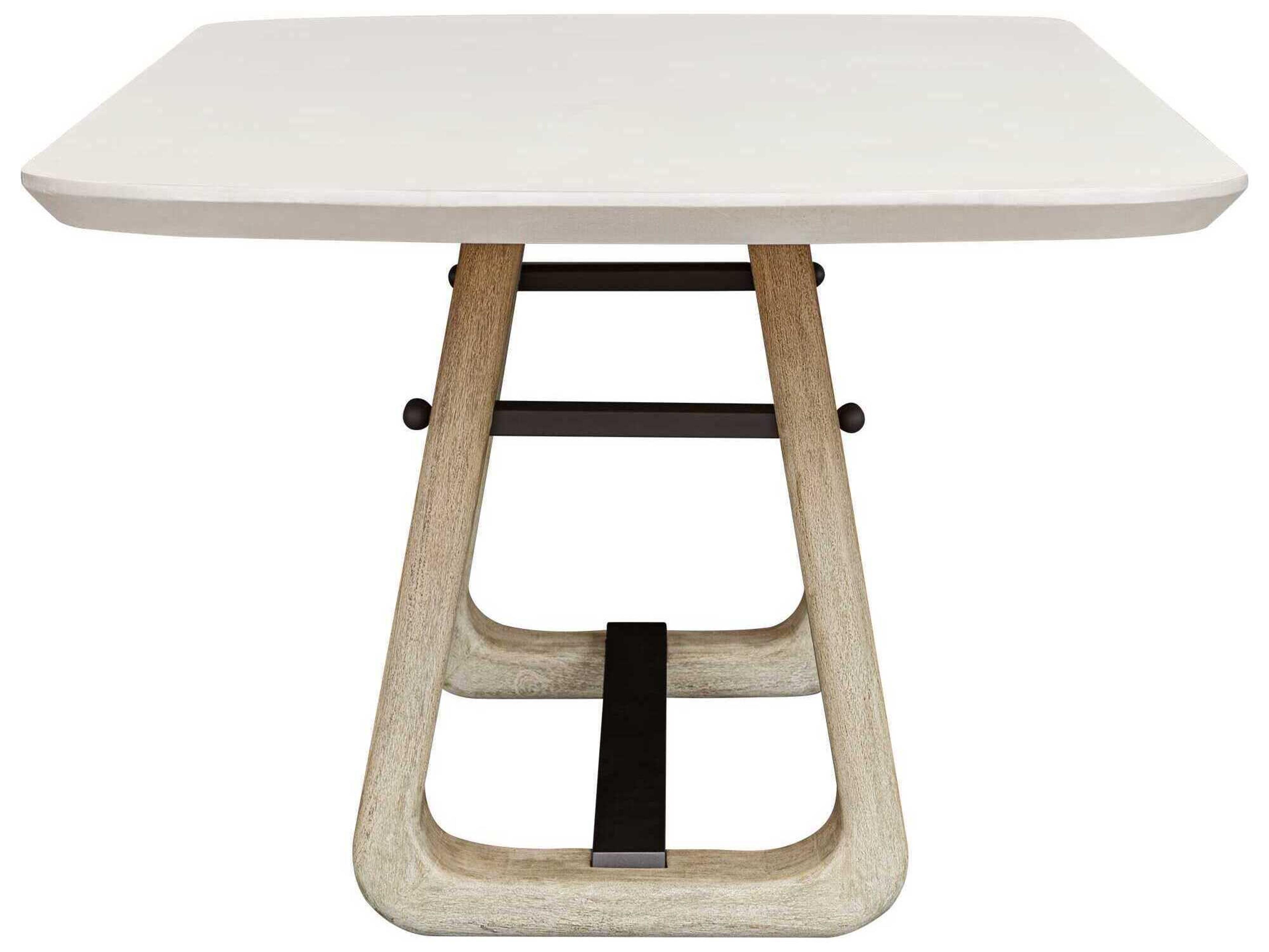 Uttermost Outdoor Circa White Woodtone Wood Rectangular Dining Table