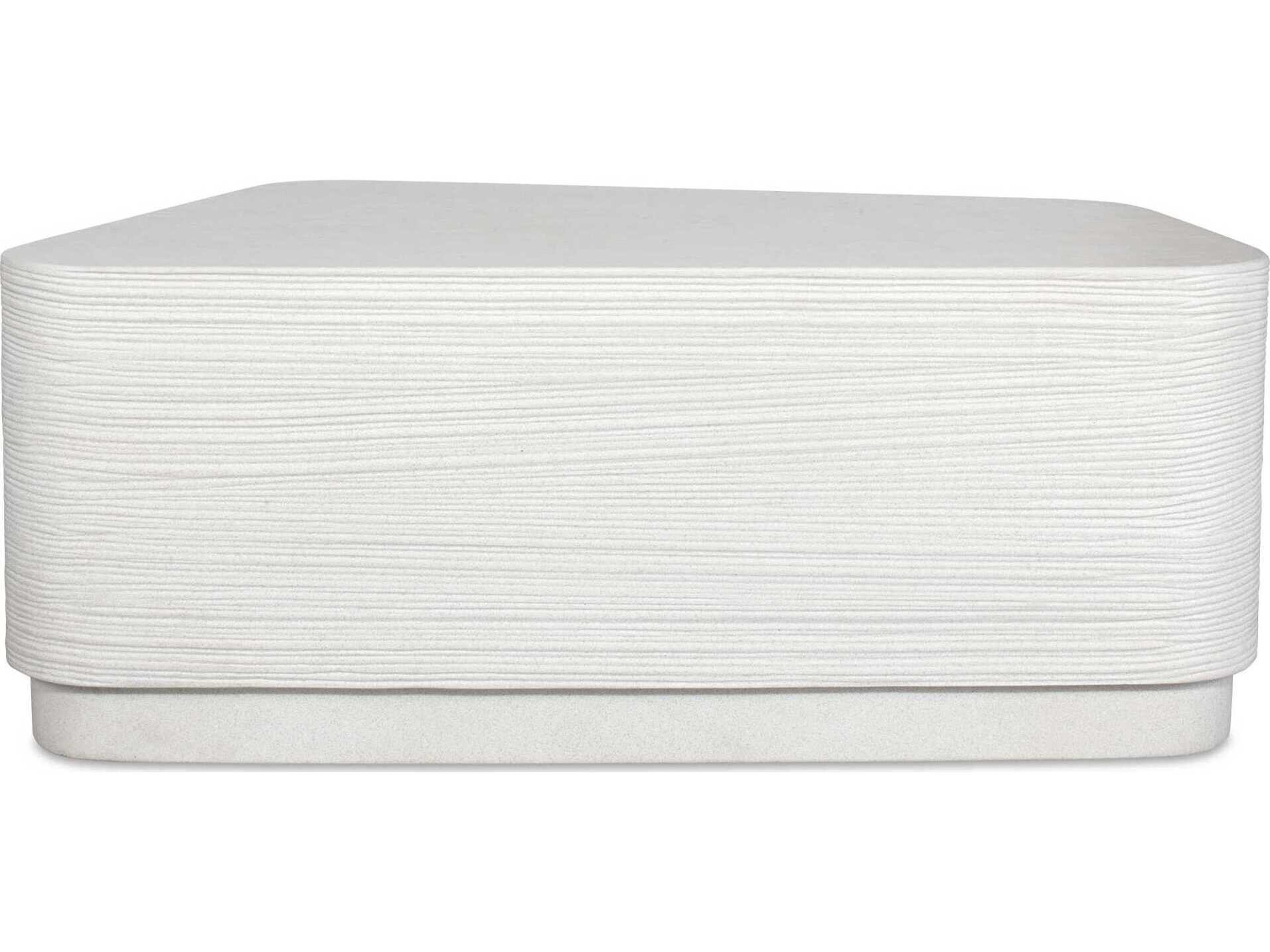 Uttermost Outdoor Saltwater White Concrete Coffee Table