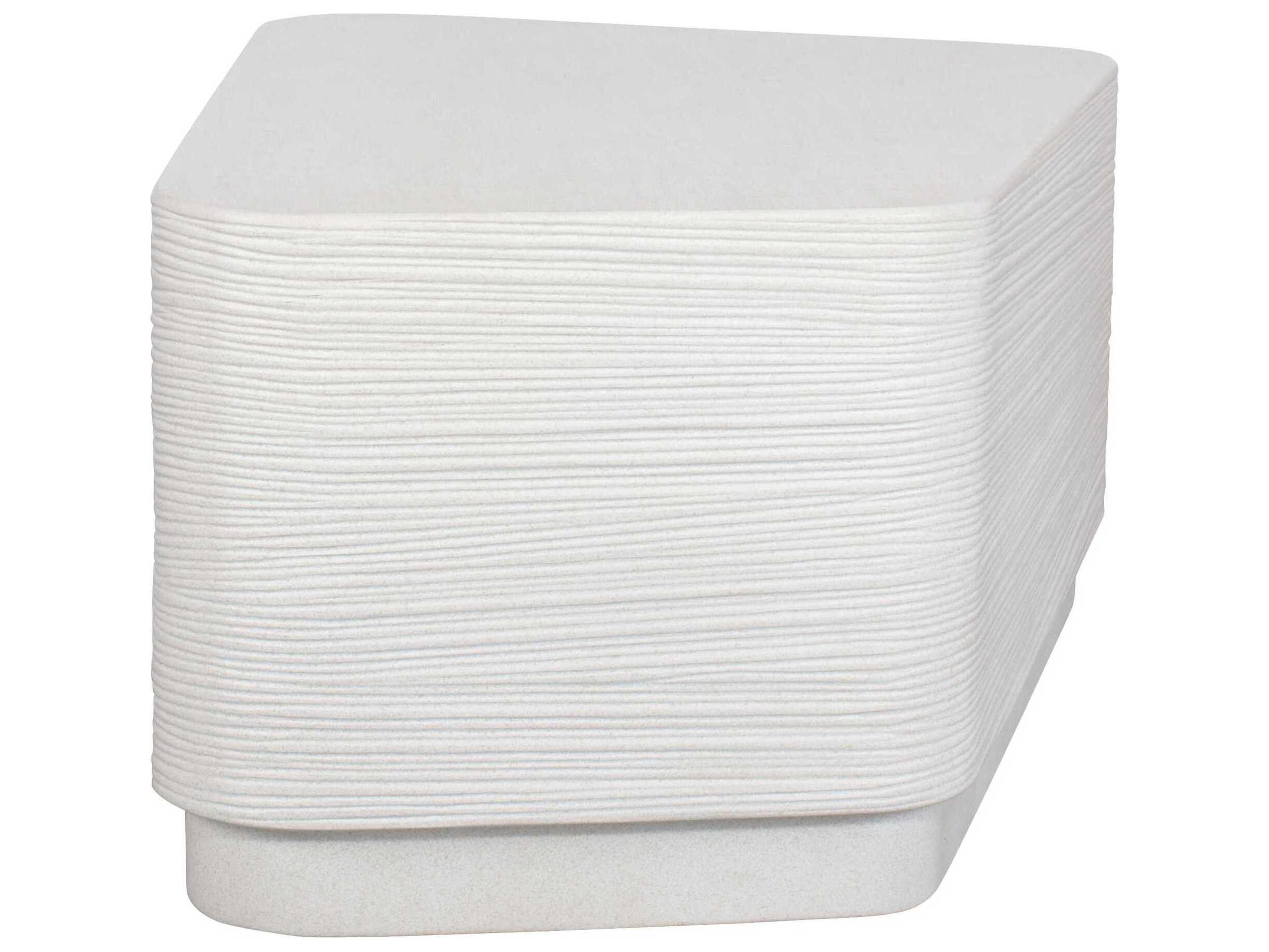 Uttermost Outdoor Saltwater White Concrete Coffee Table