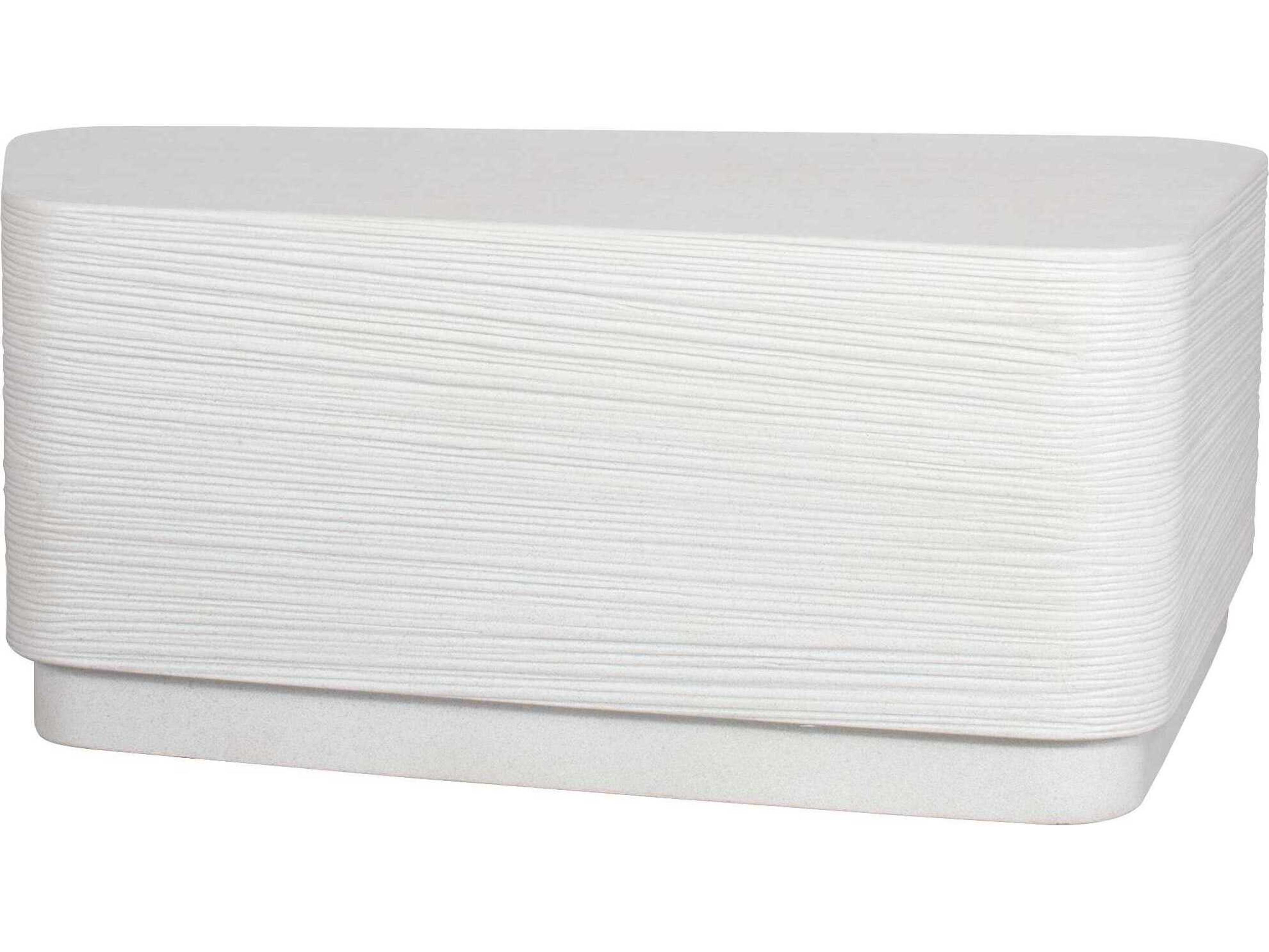 Saltwater White Concrete Coffee Table