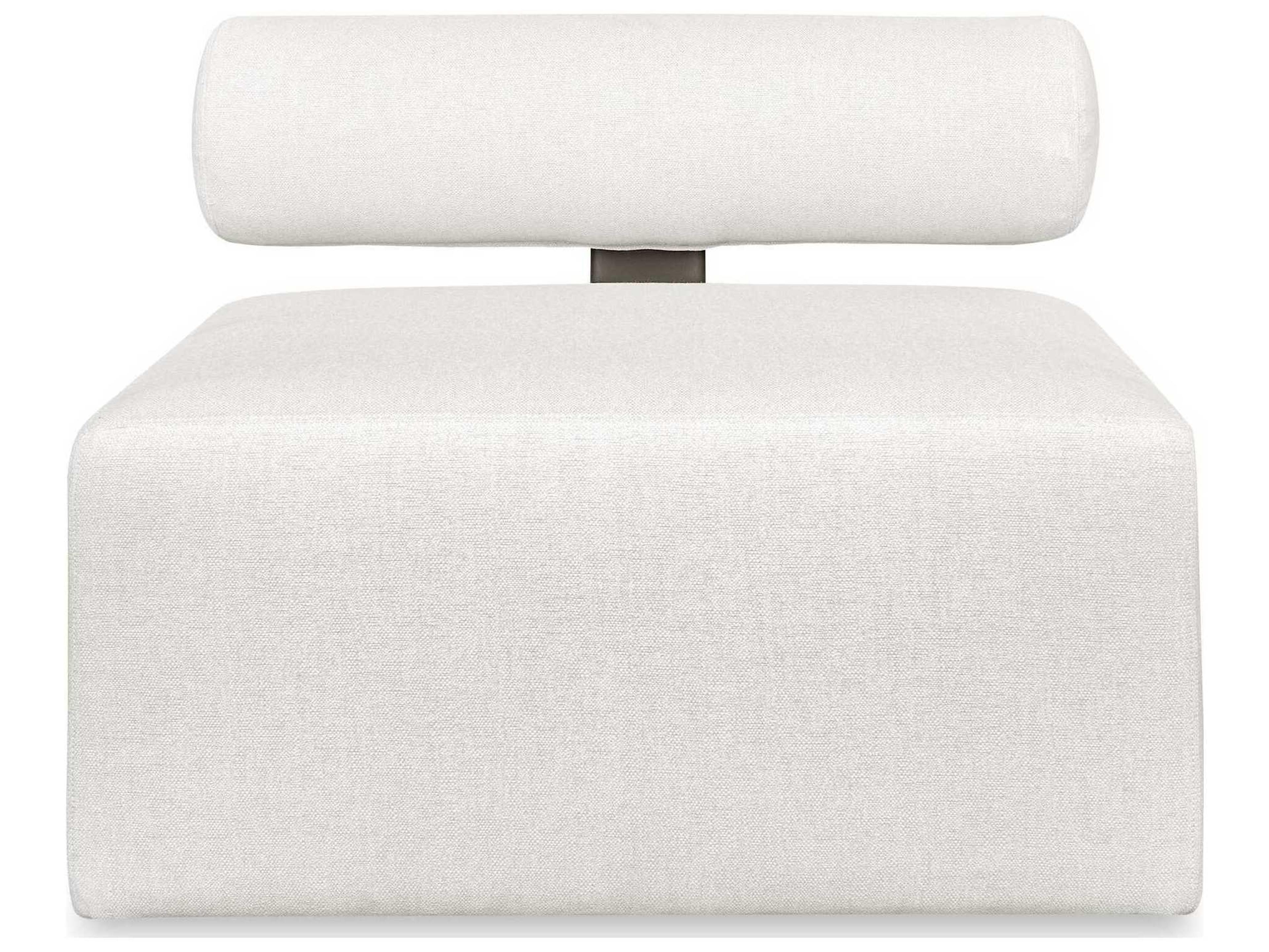 Uttermost Outdoor Bolster Back Java Black Oyster White Aluminum Cushion Lounge Chair