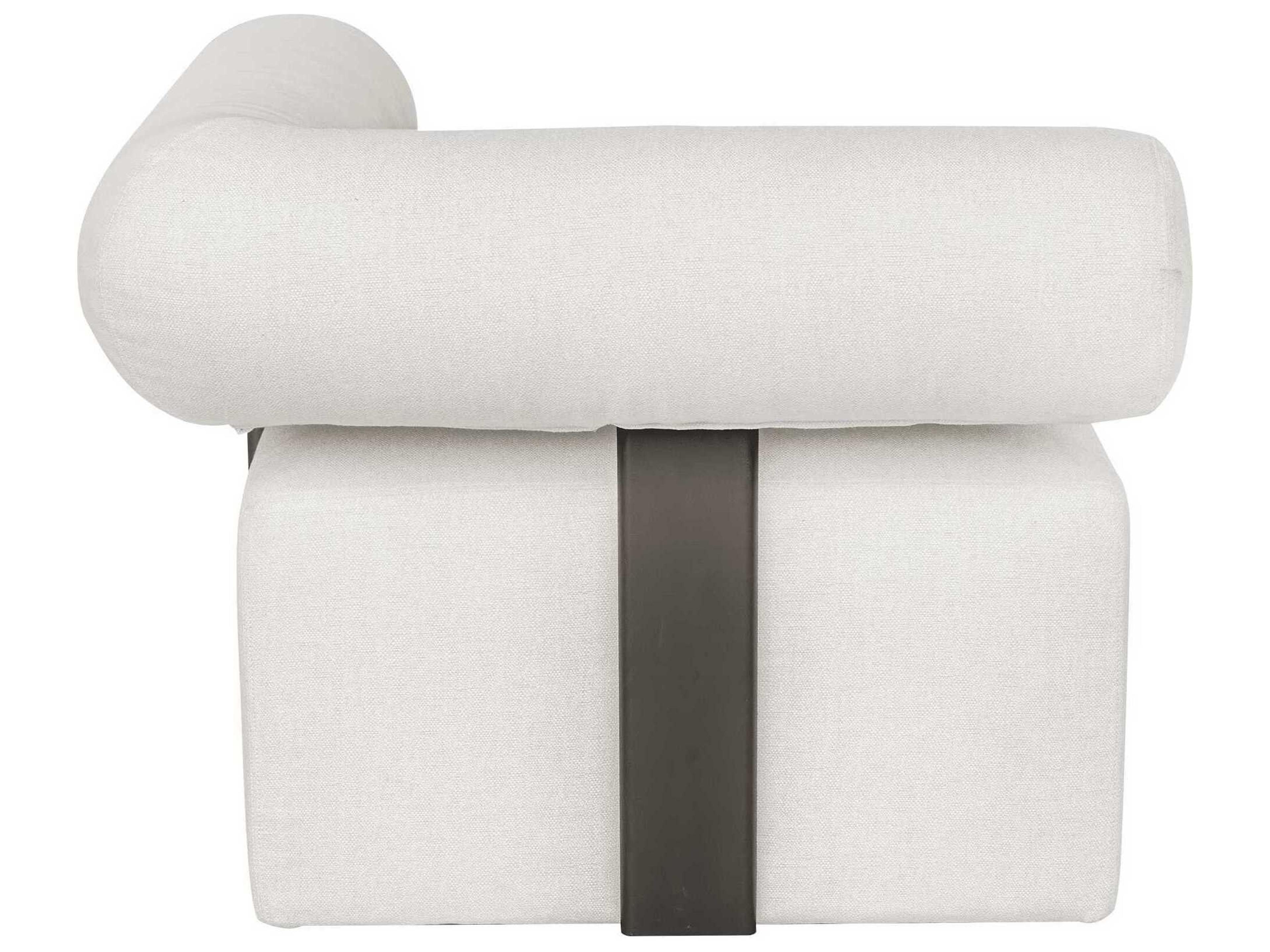 Uttermost Outdoor Bolster Back Java Black Oyster White Aluminum Cushion Lounge Chair