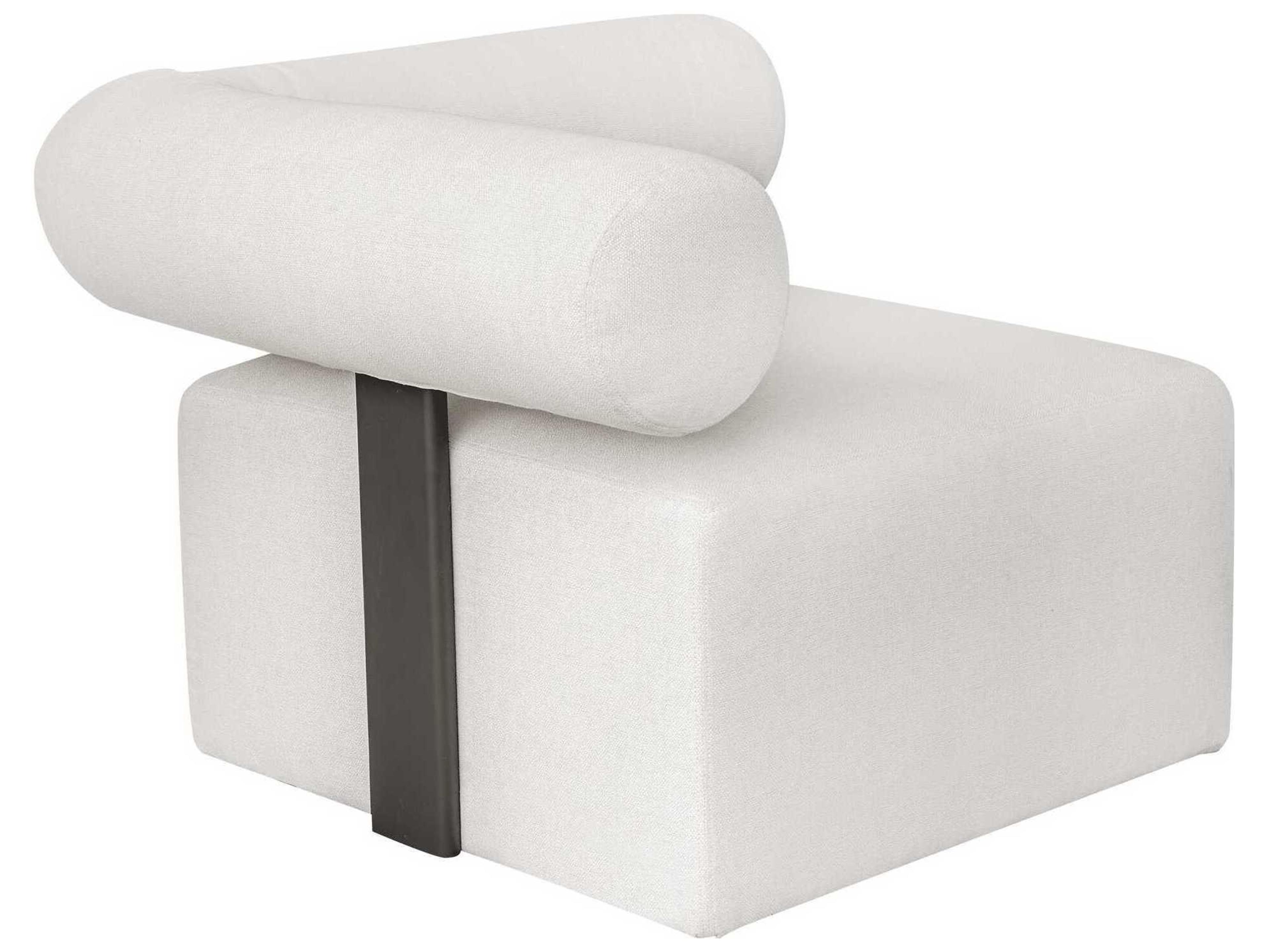 Uttermost Outdoor Bolster Back Java Black Oyster White Aluminum Cushion Lounge Chair