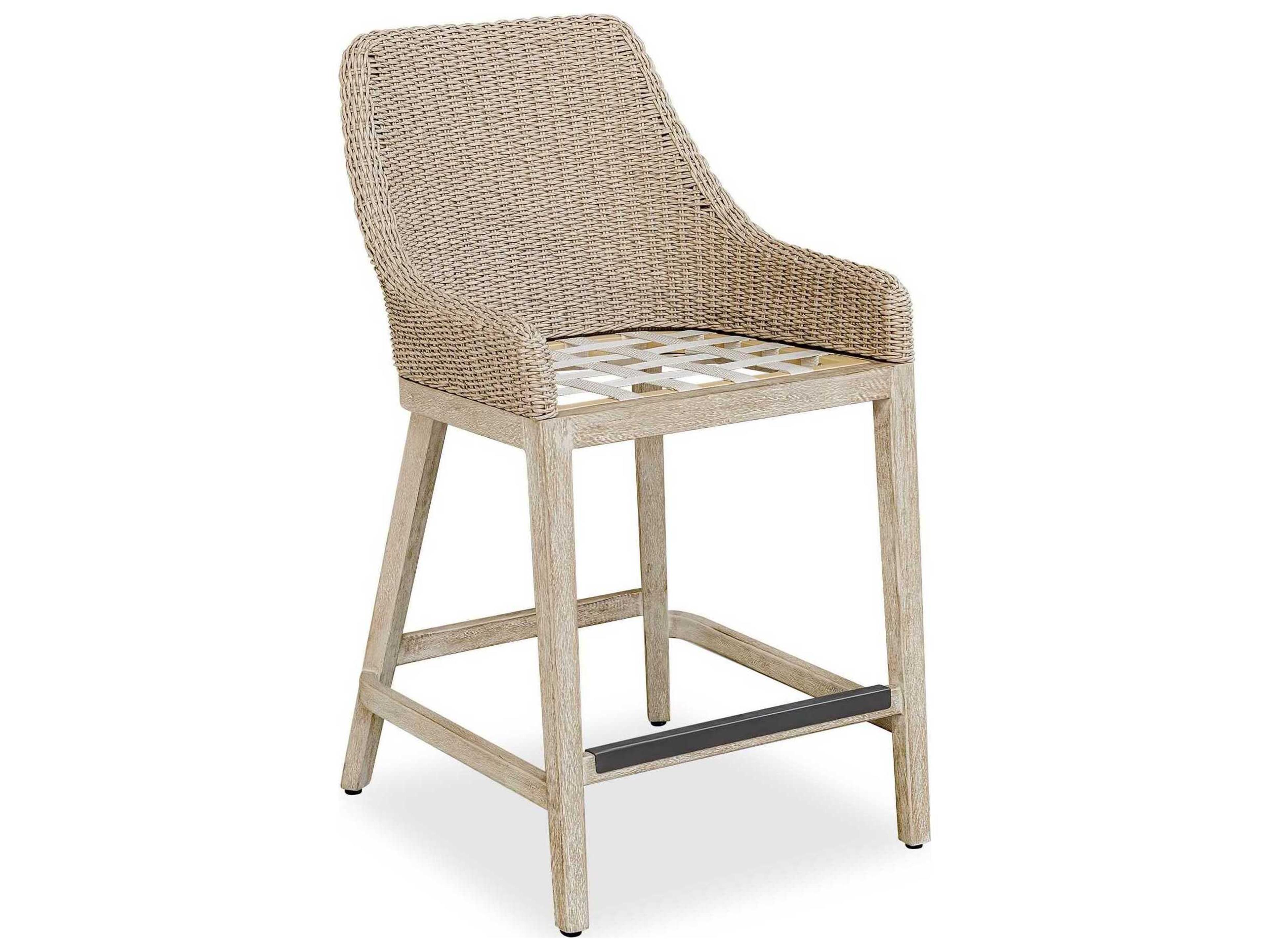 Uttermost Outdoor Paloma Wicker Cushion Counter Stool