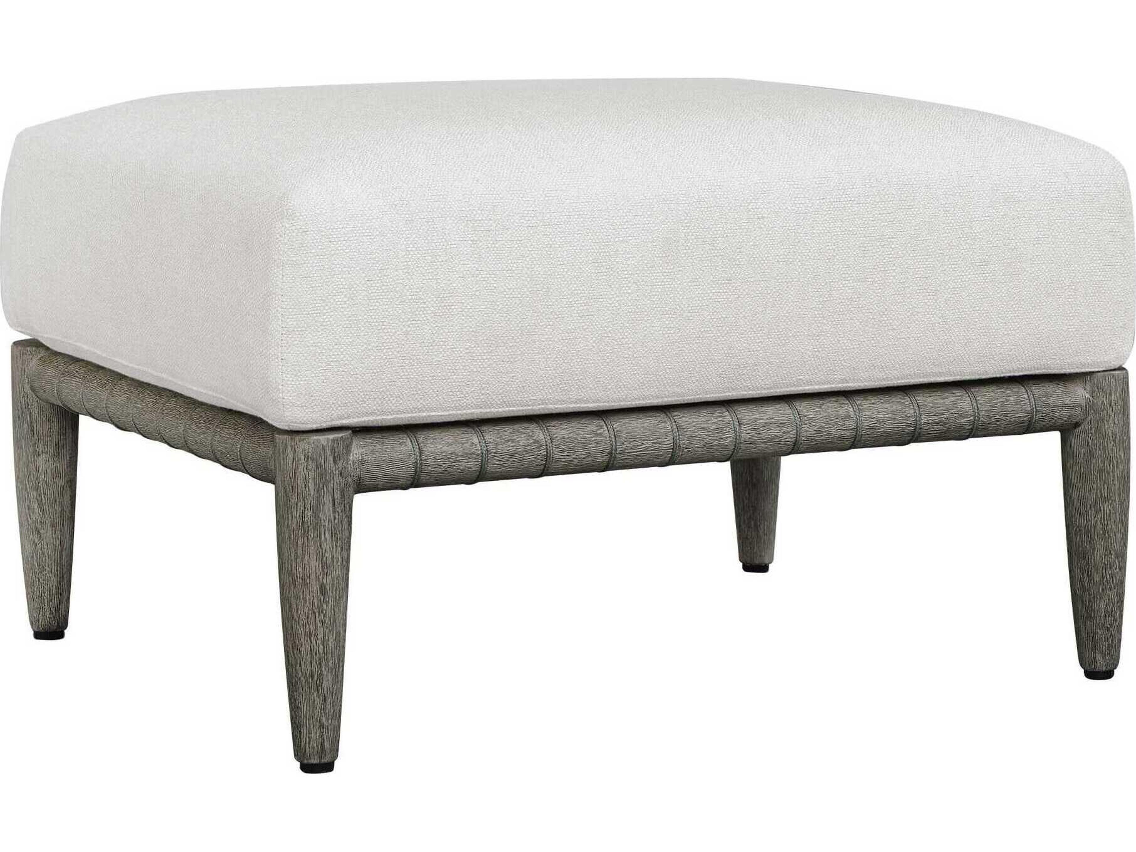 Uttermost Outdoor Borneo Wood Cushion Ottoman
