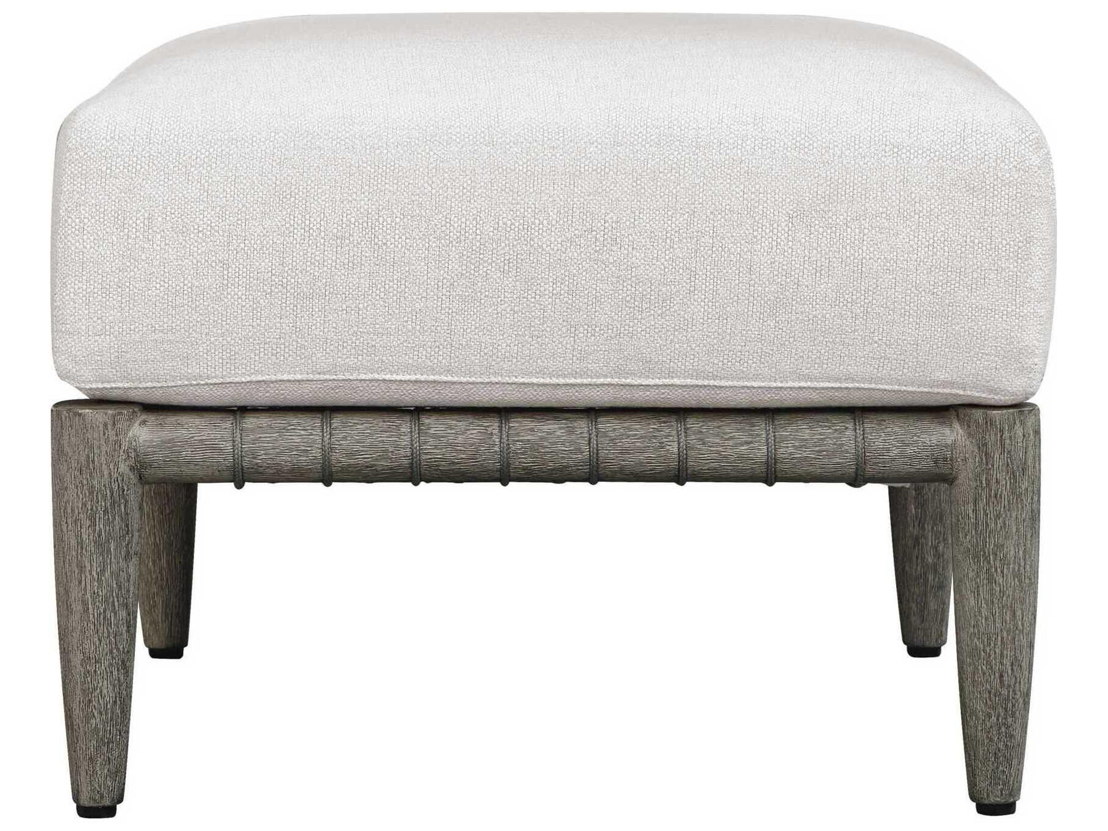 Uttermost Outdoor Borneo Wood Cushion Ottoman