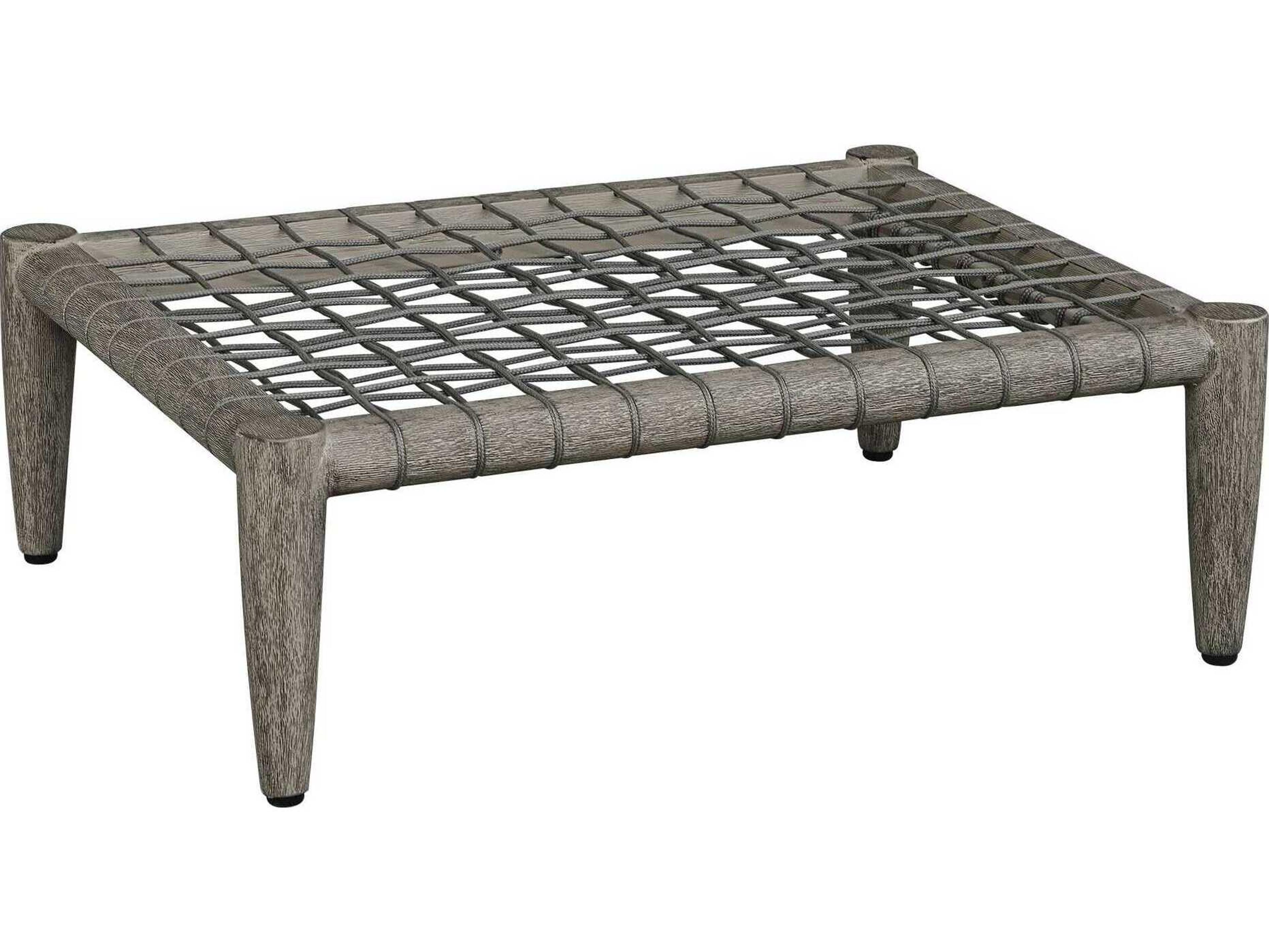 Uttermost Outdoor Borneo Wood Cushion Ottoman