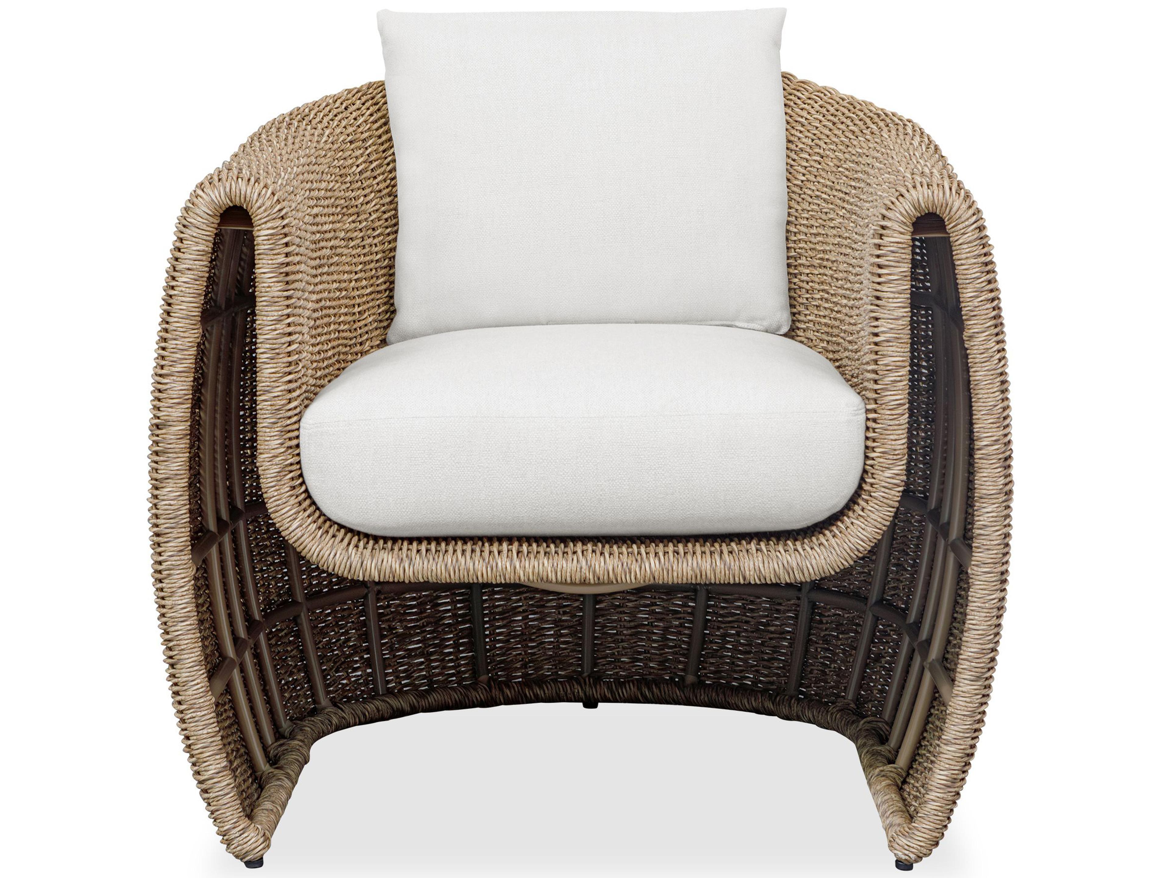 Uttermost Outdoor Tropic Wicker Cushion Lounge Chair