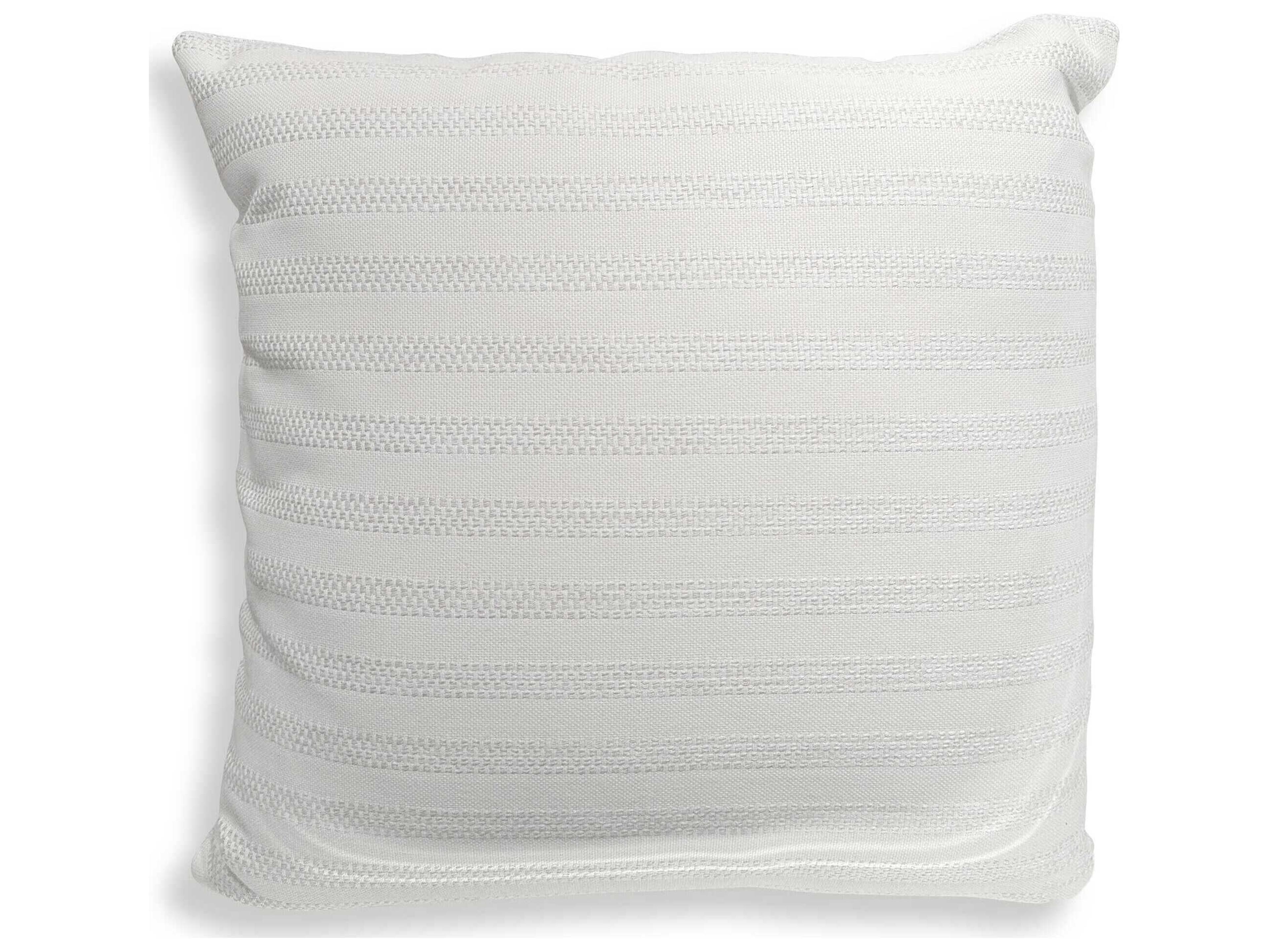 Basket Stripe Ivory Outdoor Pillow