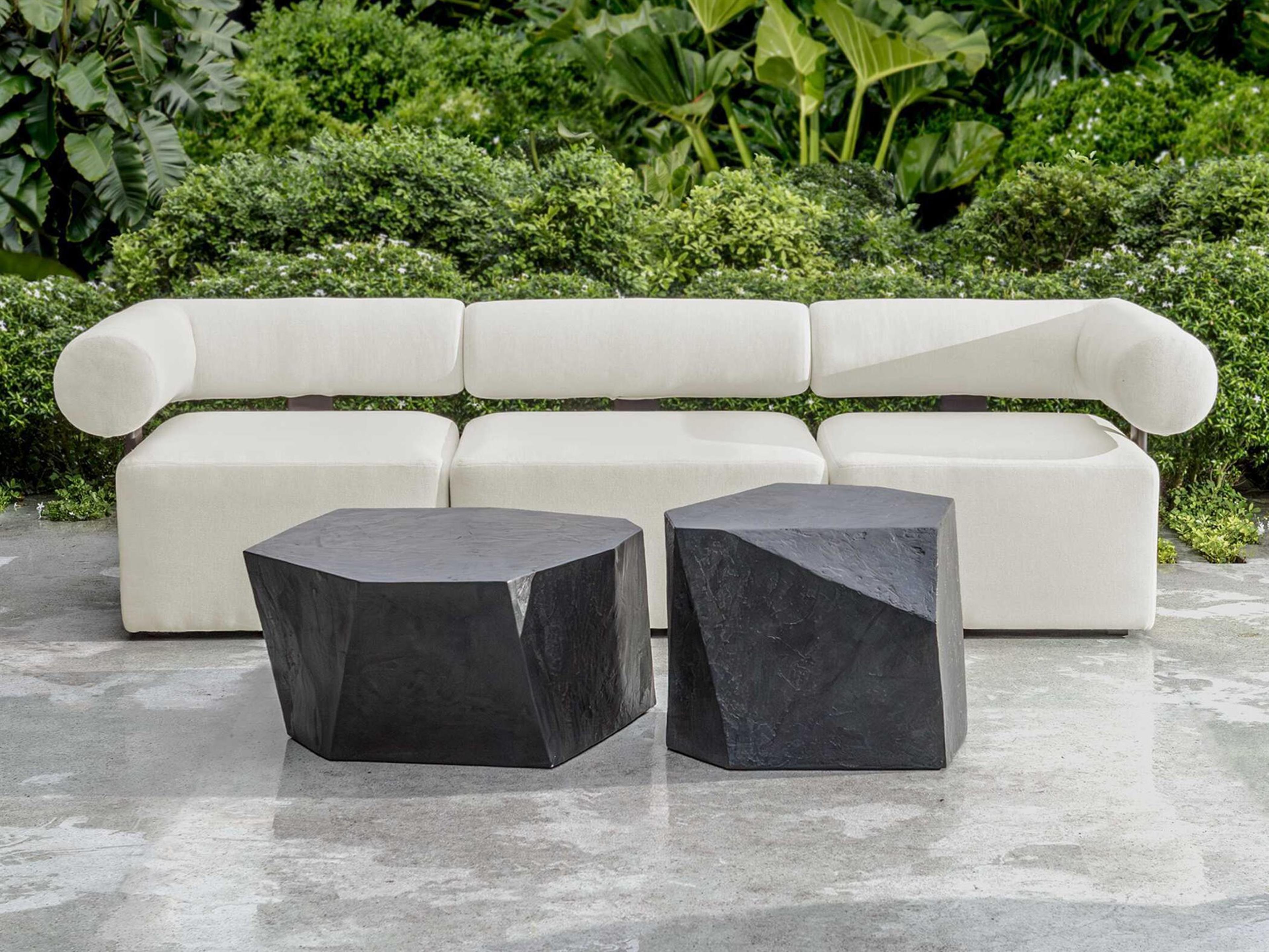 Bolster Back Concrete Cushion Lounge Set