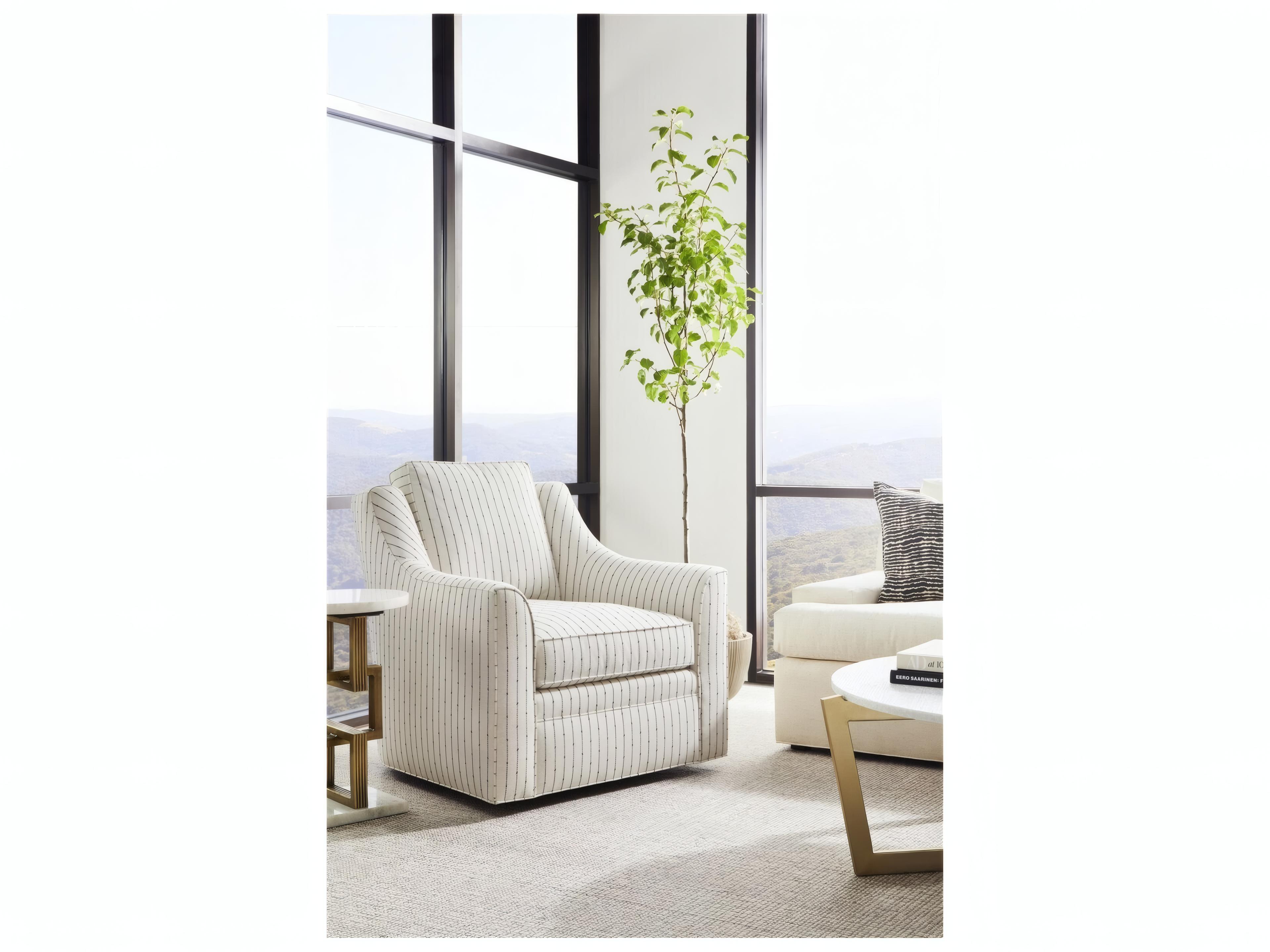 Vanguard Furniture American Bungalow Nicholas Barrel Back Swivel Chair