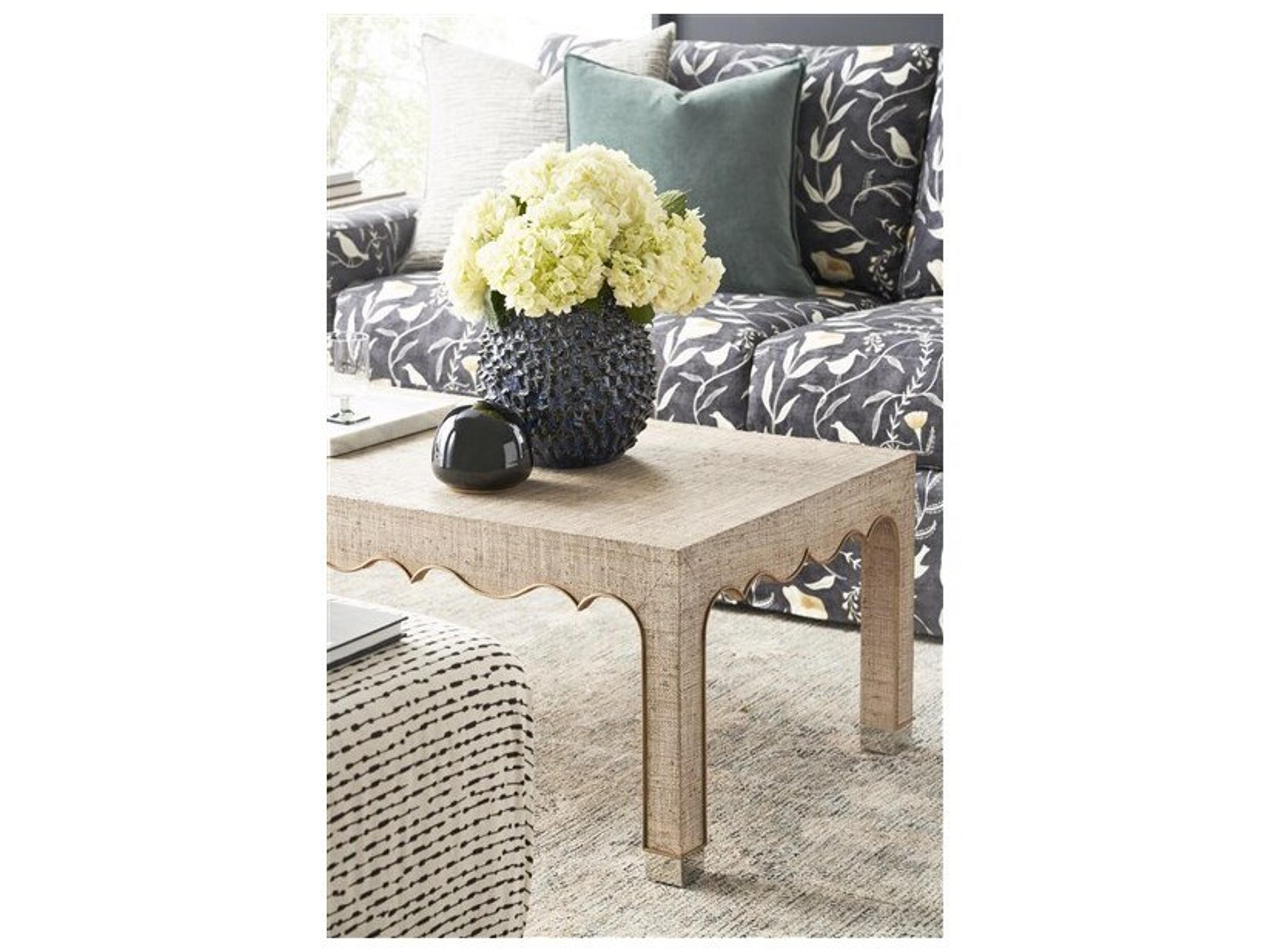 Vanguard Furniture Melissa Rectangular Fabric Coffee Table