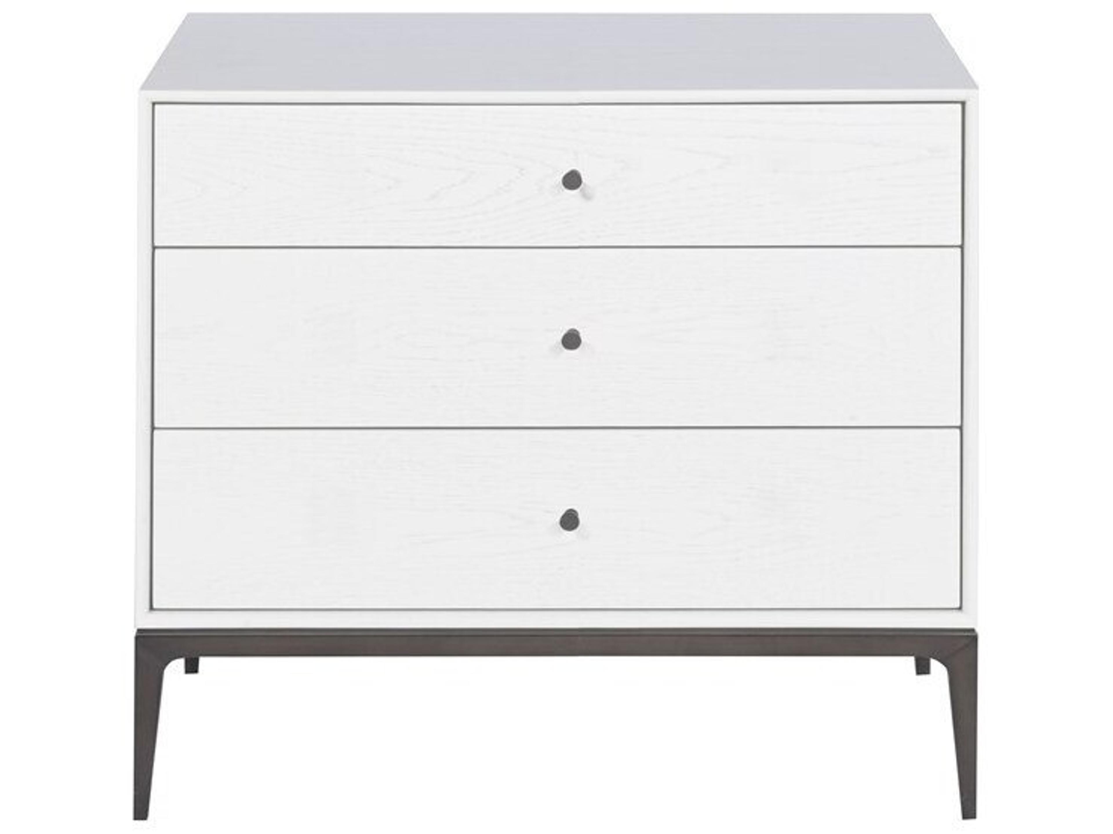 Essence 3-Drawers White Oak Wood Nightstand