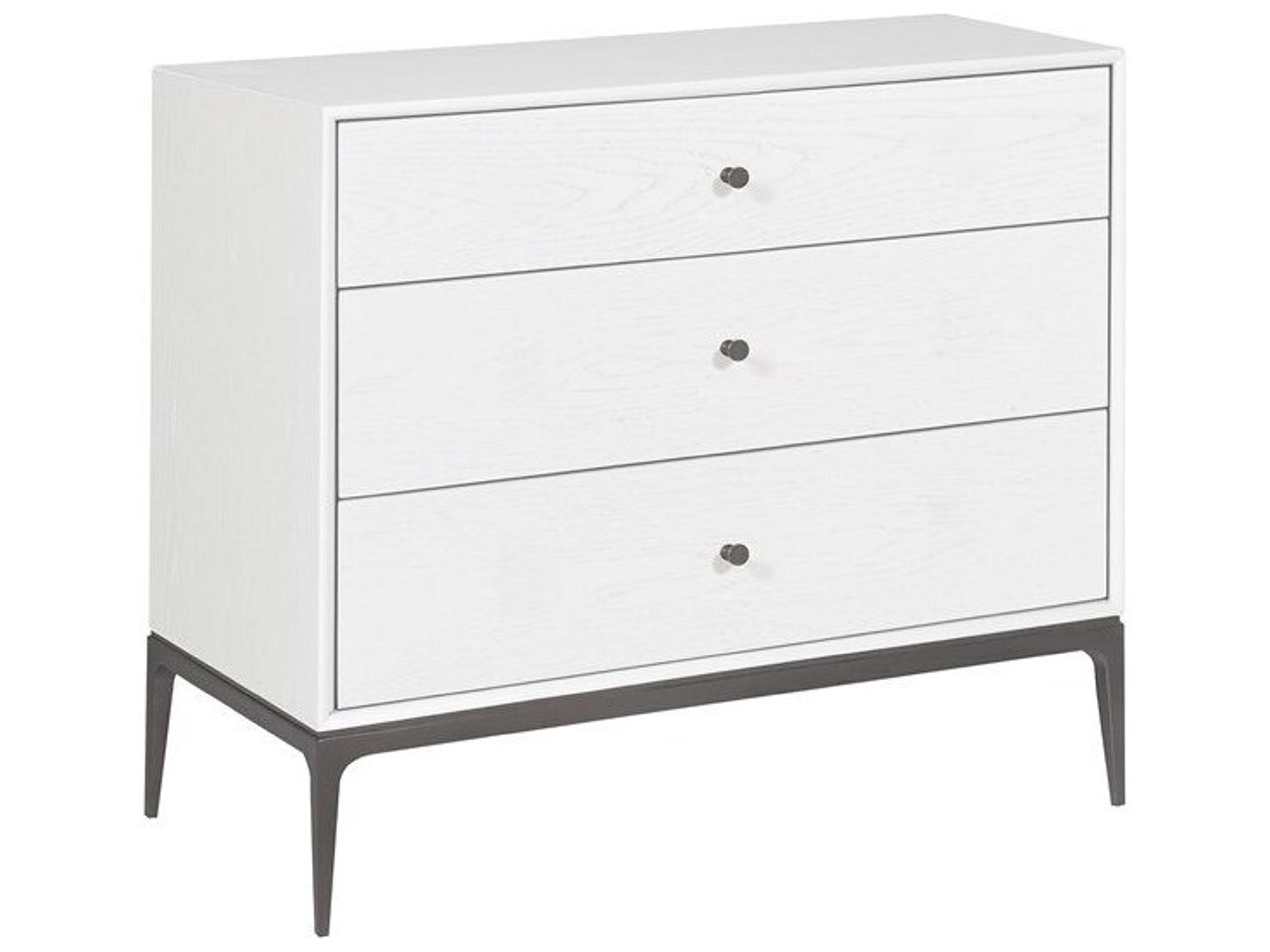 Vanguard Furniture Essence 3-Drawers White Oak Wood Nightstand