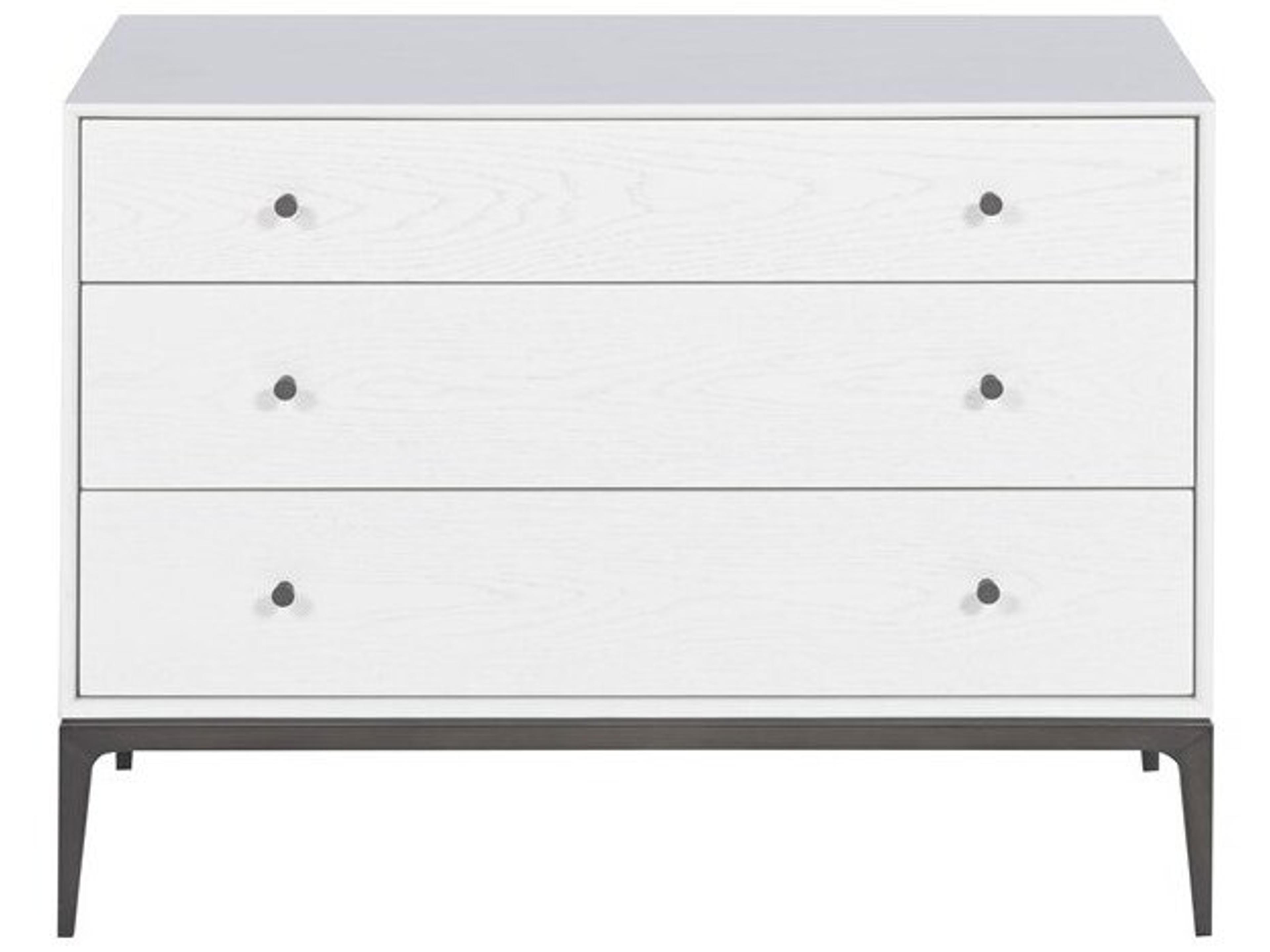 Essence 3-Drawers White Oak Wood Nightstand