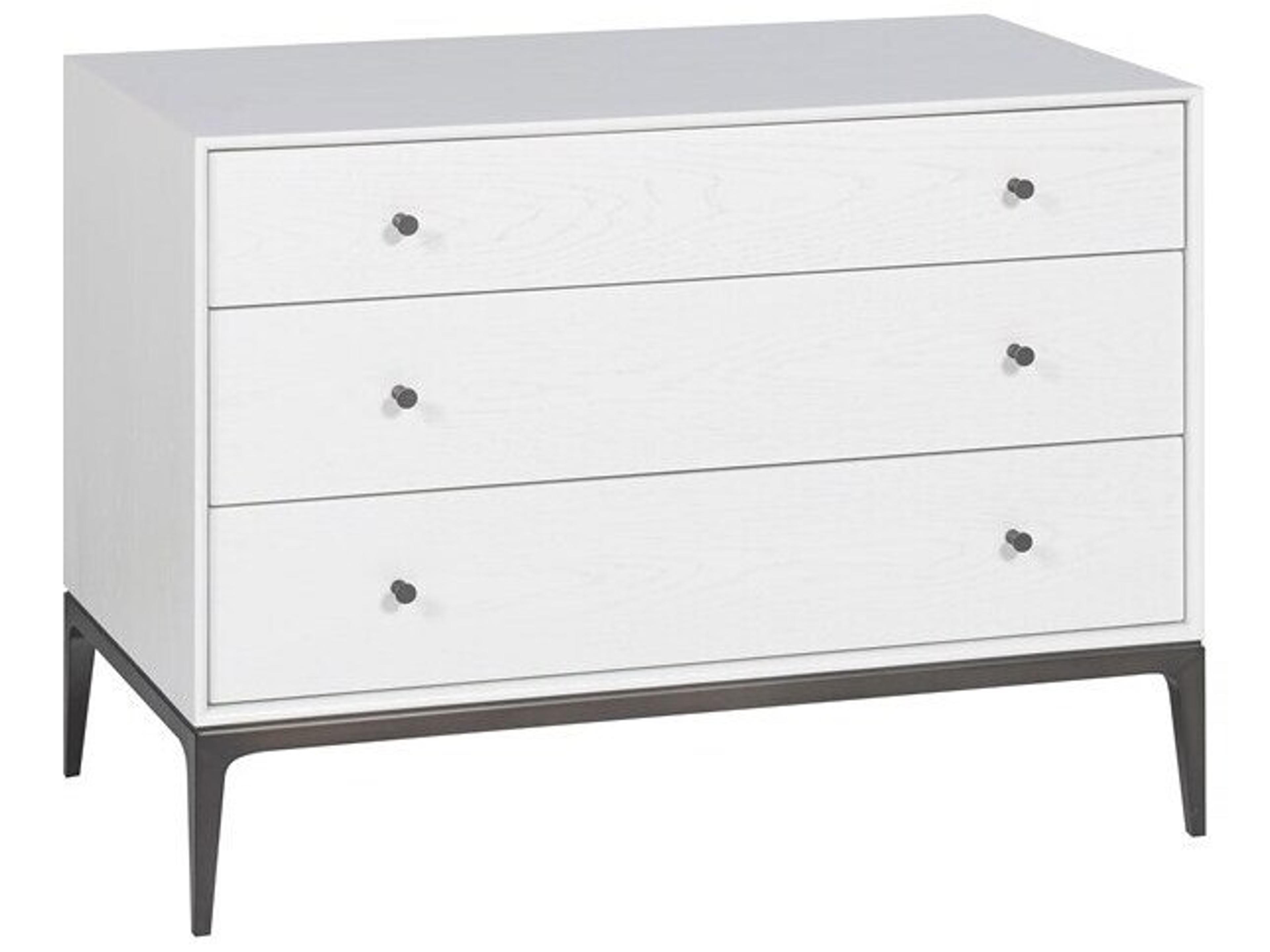 Vanguard Furniture Essence 3-Drawers White Oak Wood Nightstand