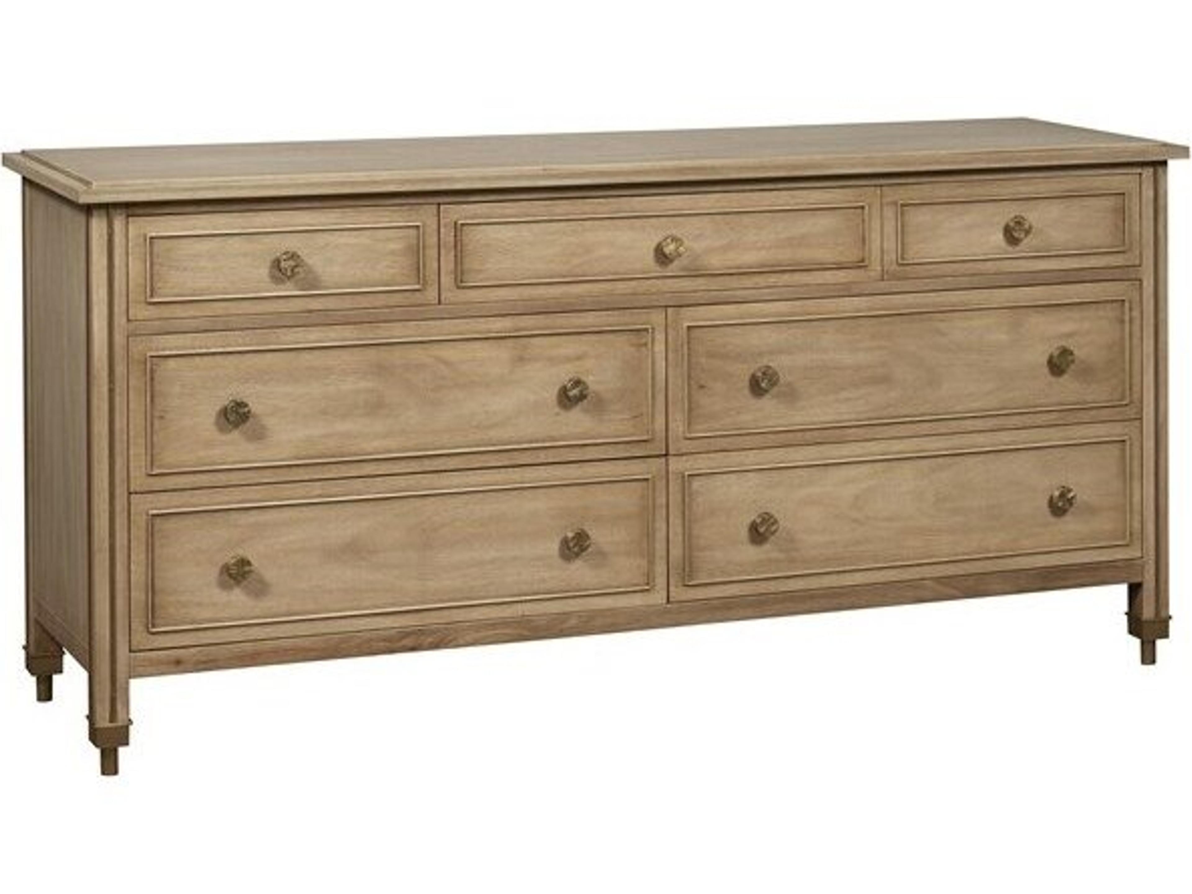 Vanguard Furniture Reflection 7-Drawers Natural Solid Wood Double Dresser
