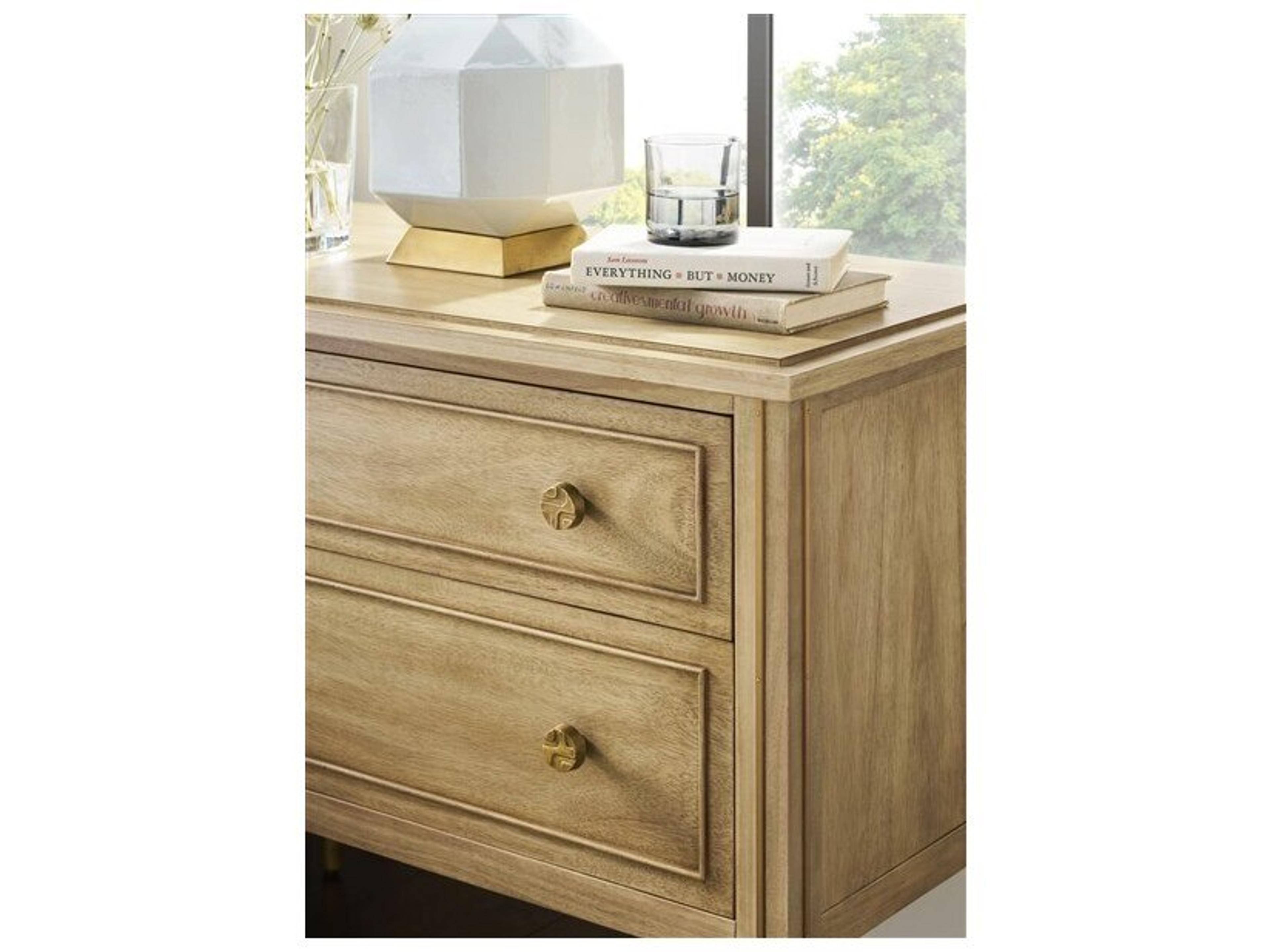 Vanguard Furniture Reflection 2-Drawers Natural Solid Wood Nightstand