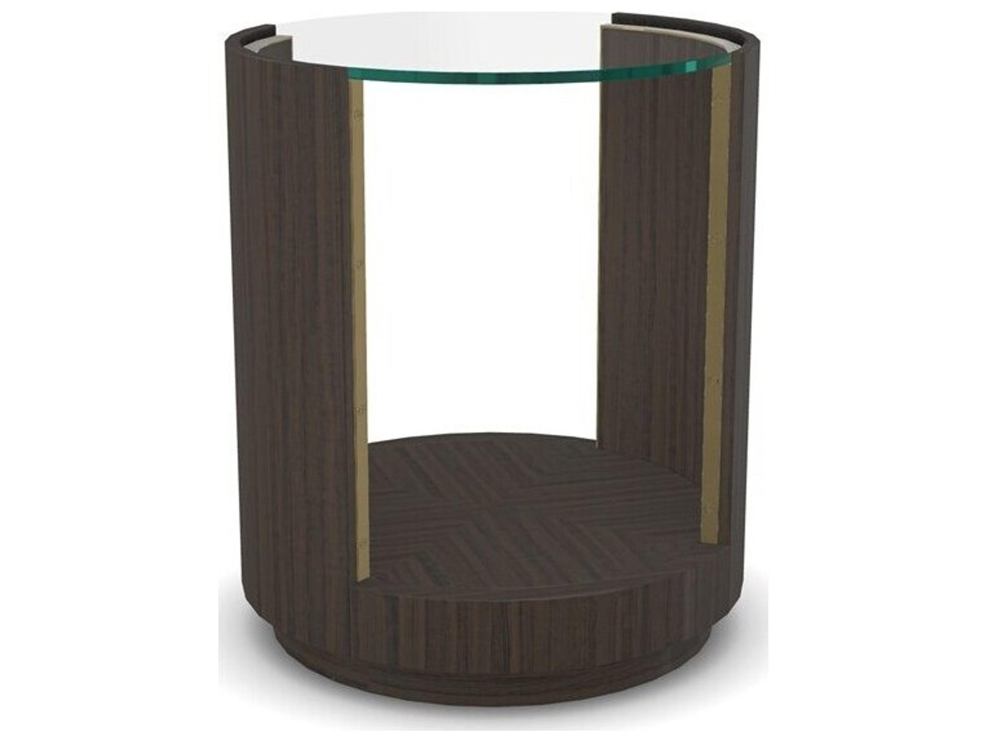 Axis Iii Round Glass End Table