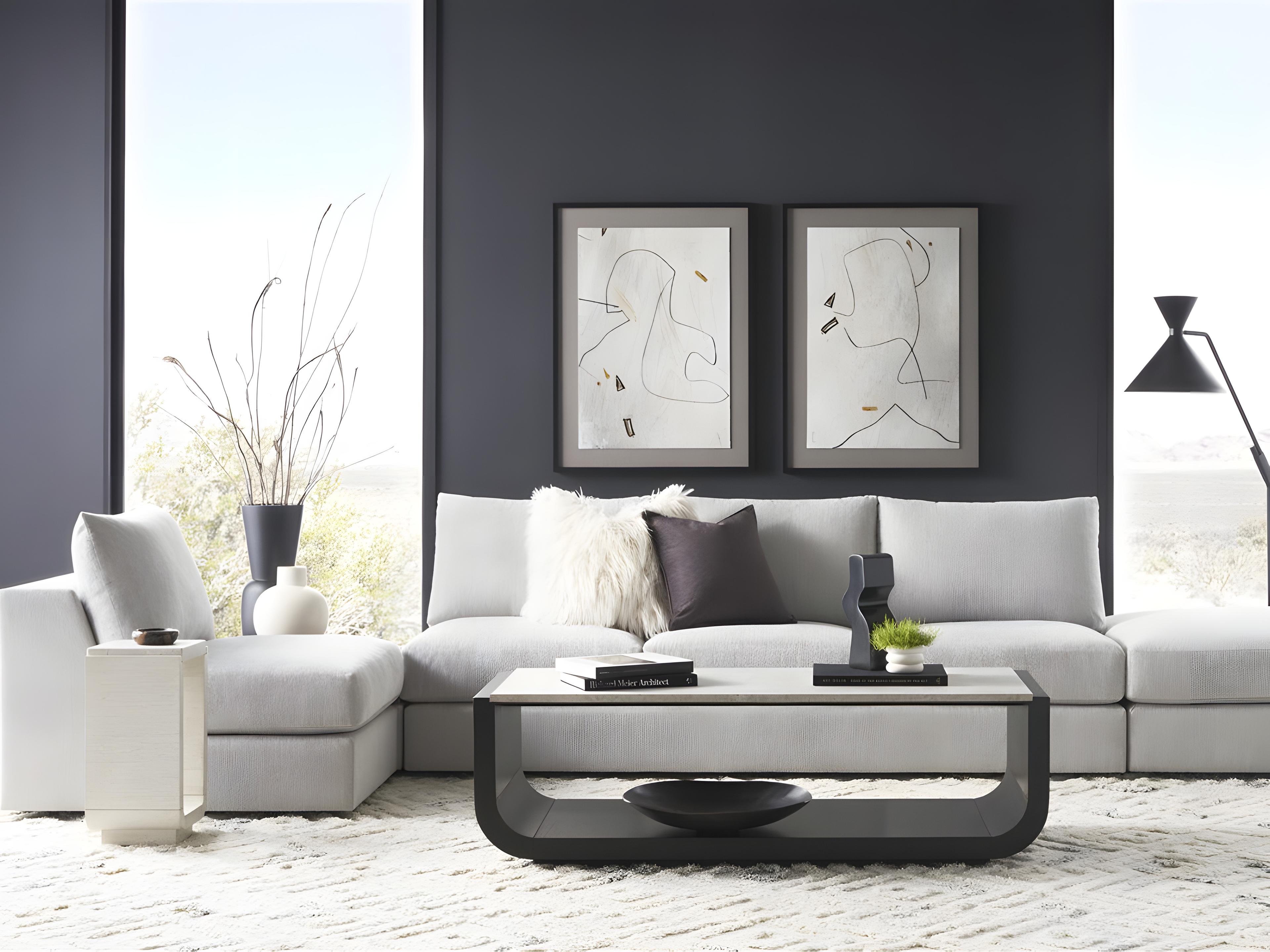 Ease Gray Upholstered Sectional Sofa