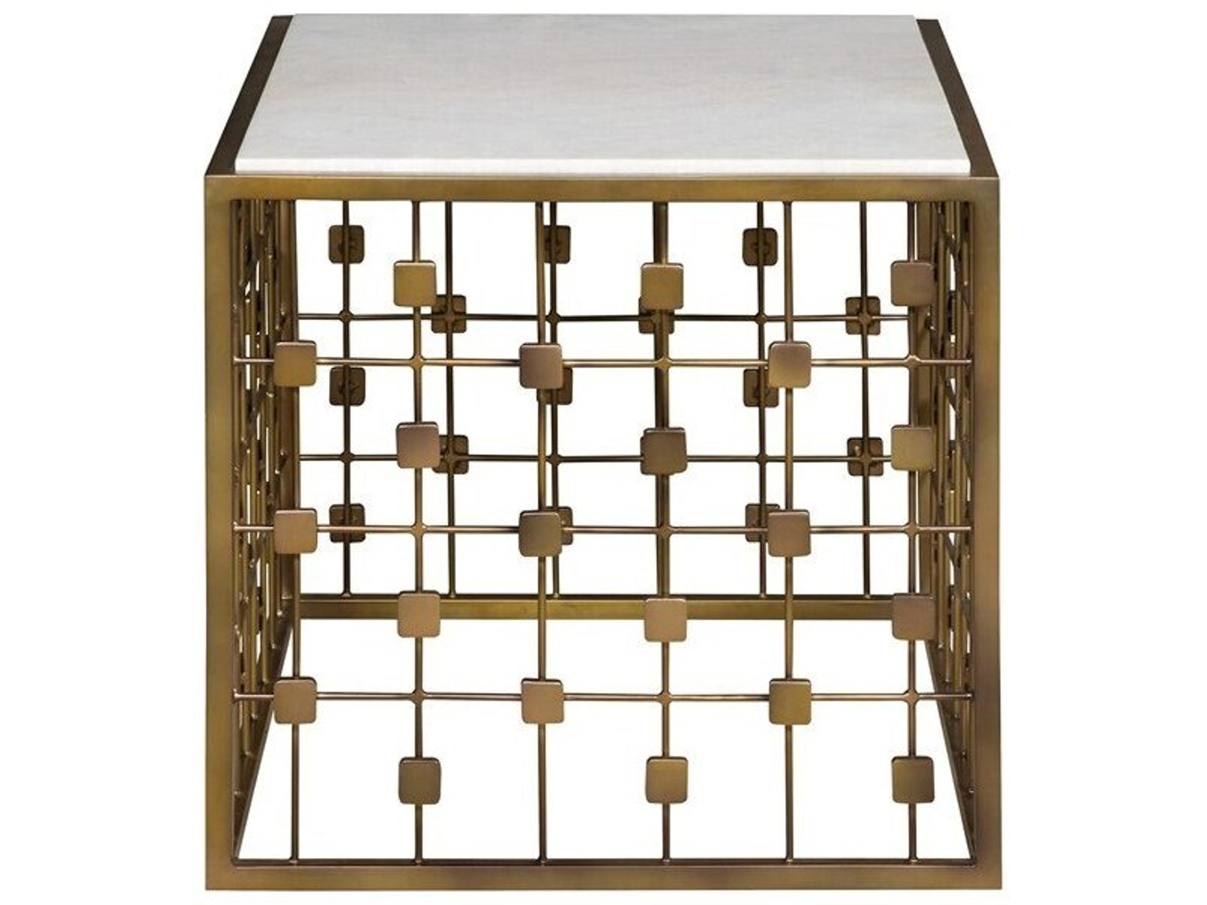 Sparkle Square Marble End Table
