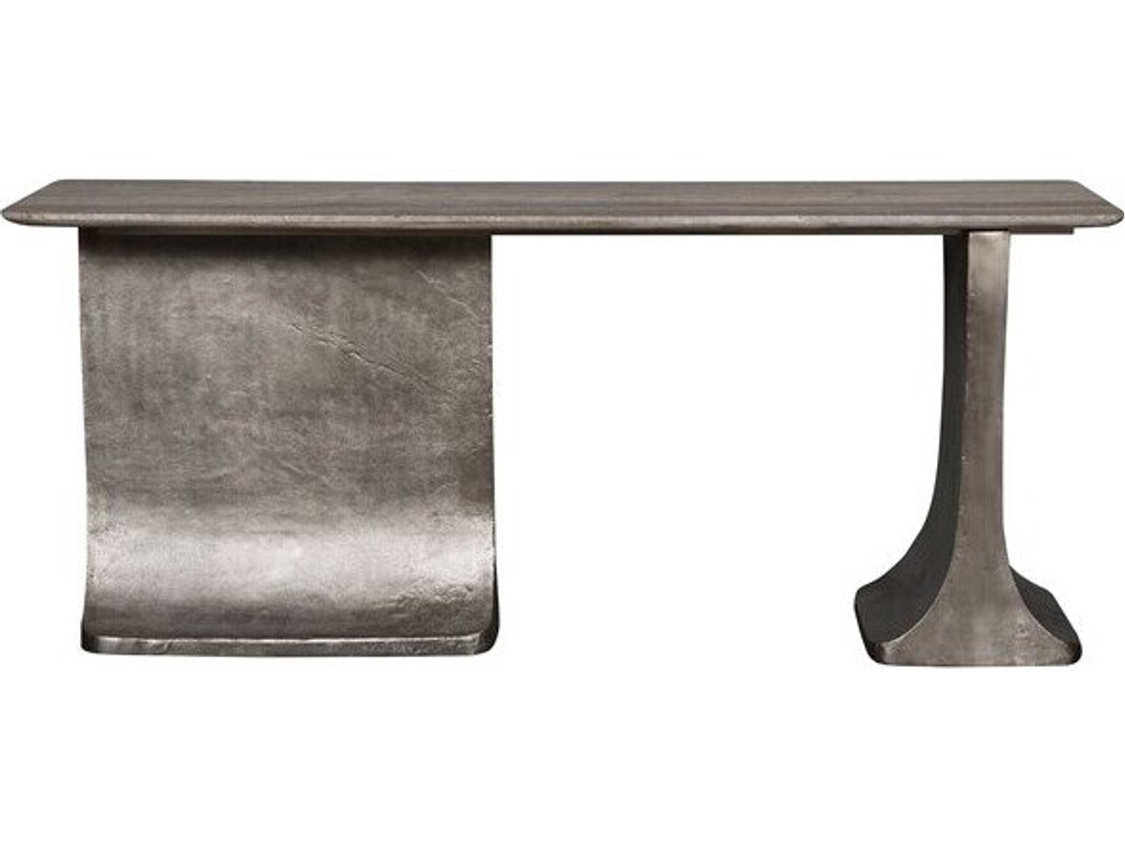 Reveal Rectangular Metal Console Table