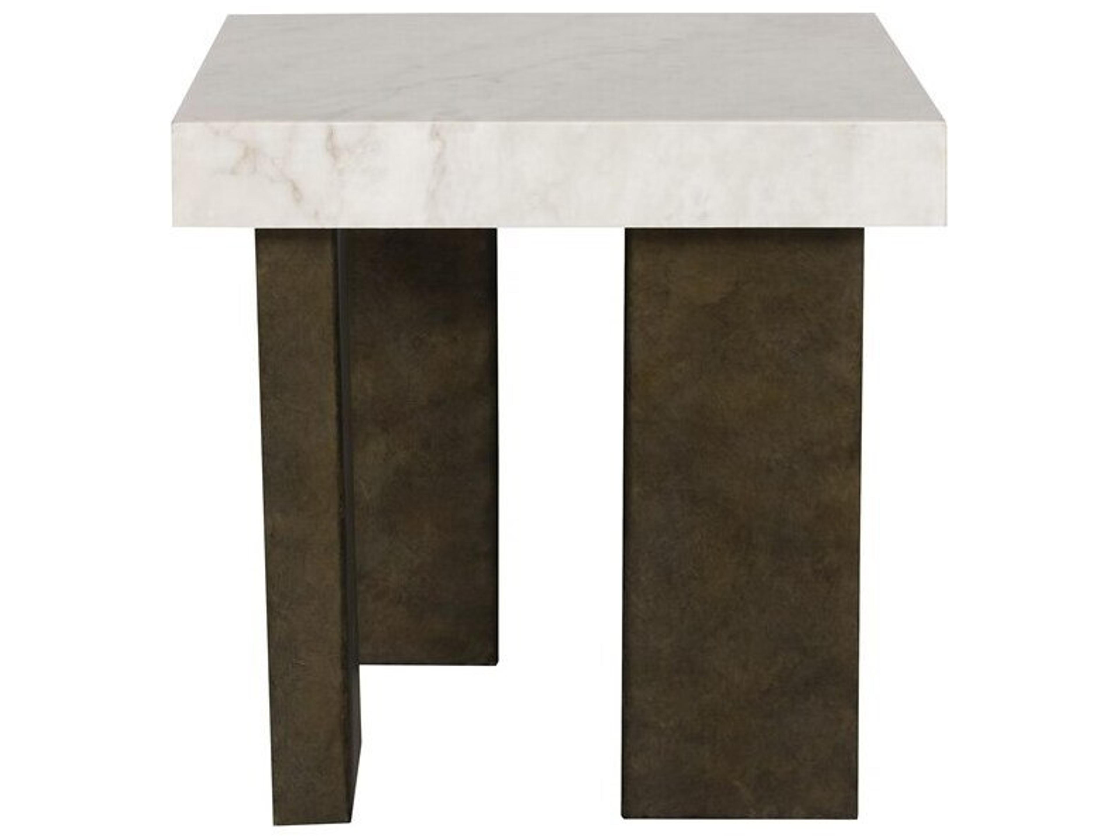 Santa Cruz Rectangular Marble End Table