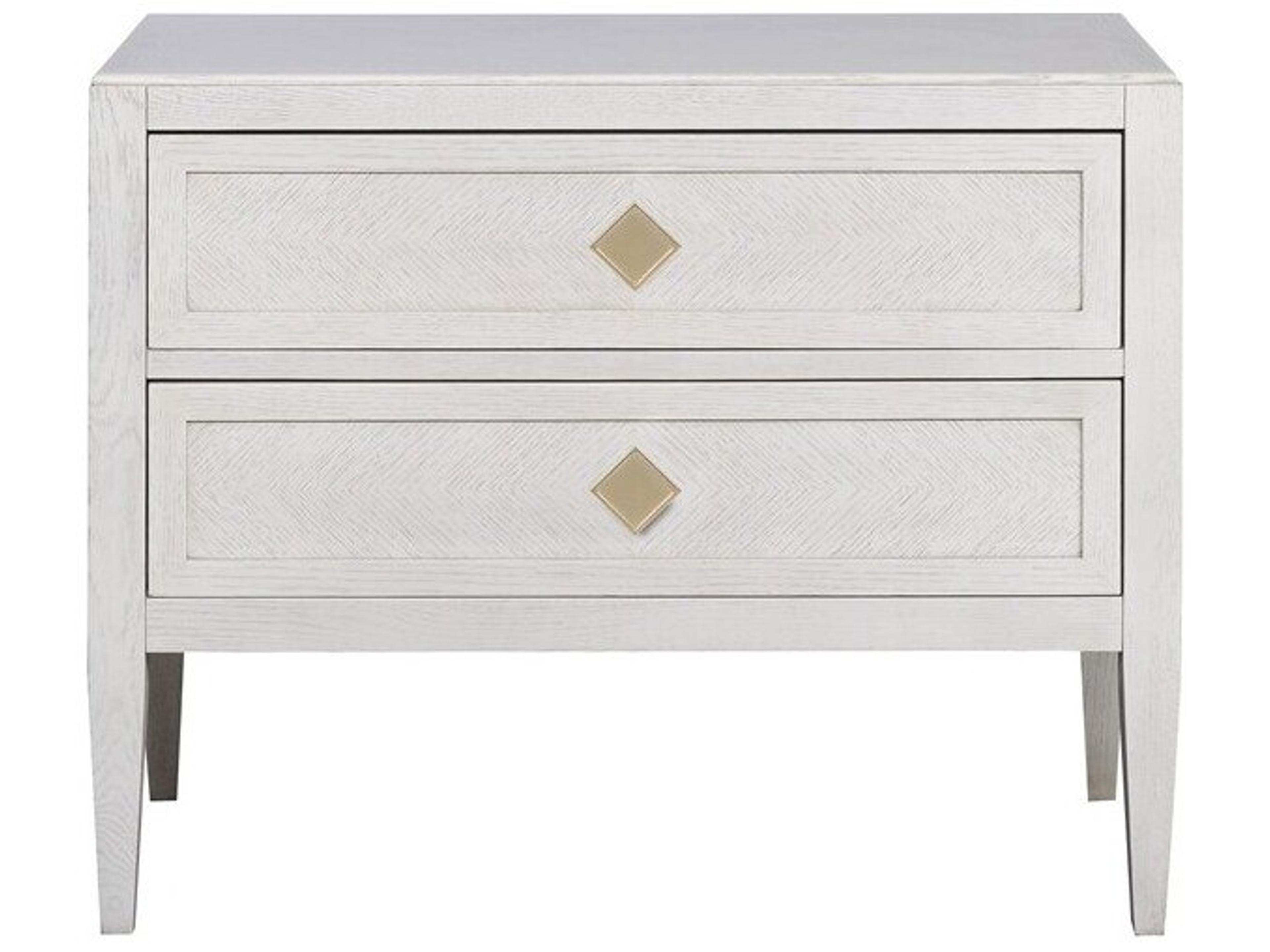 Walt 3-Drawers White Oak Wood Dresser