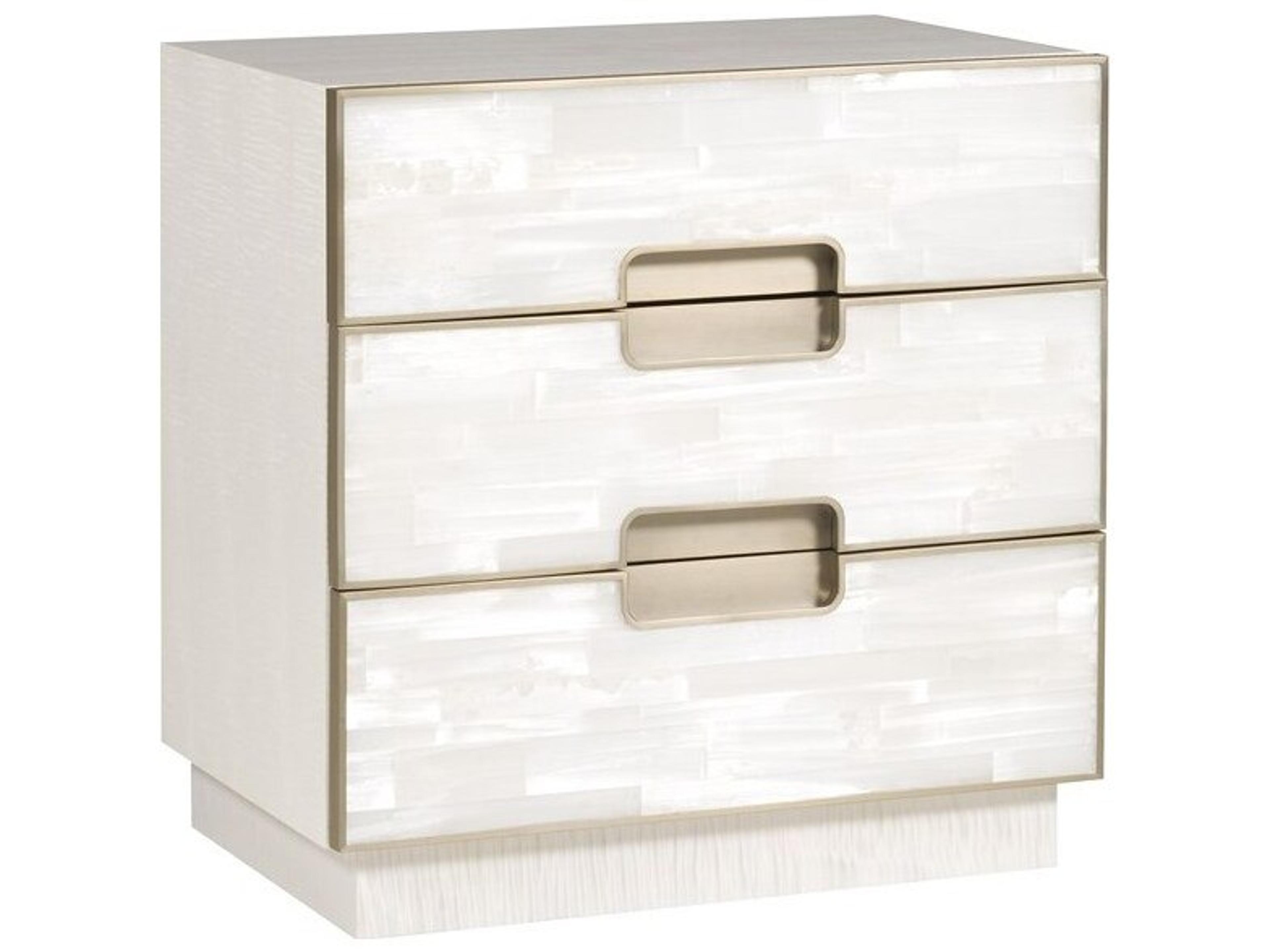 Vanguard Furniture Splendor 3-Drawers White Nightstand