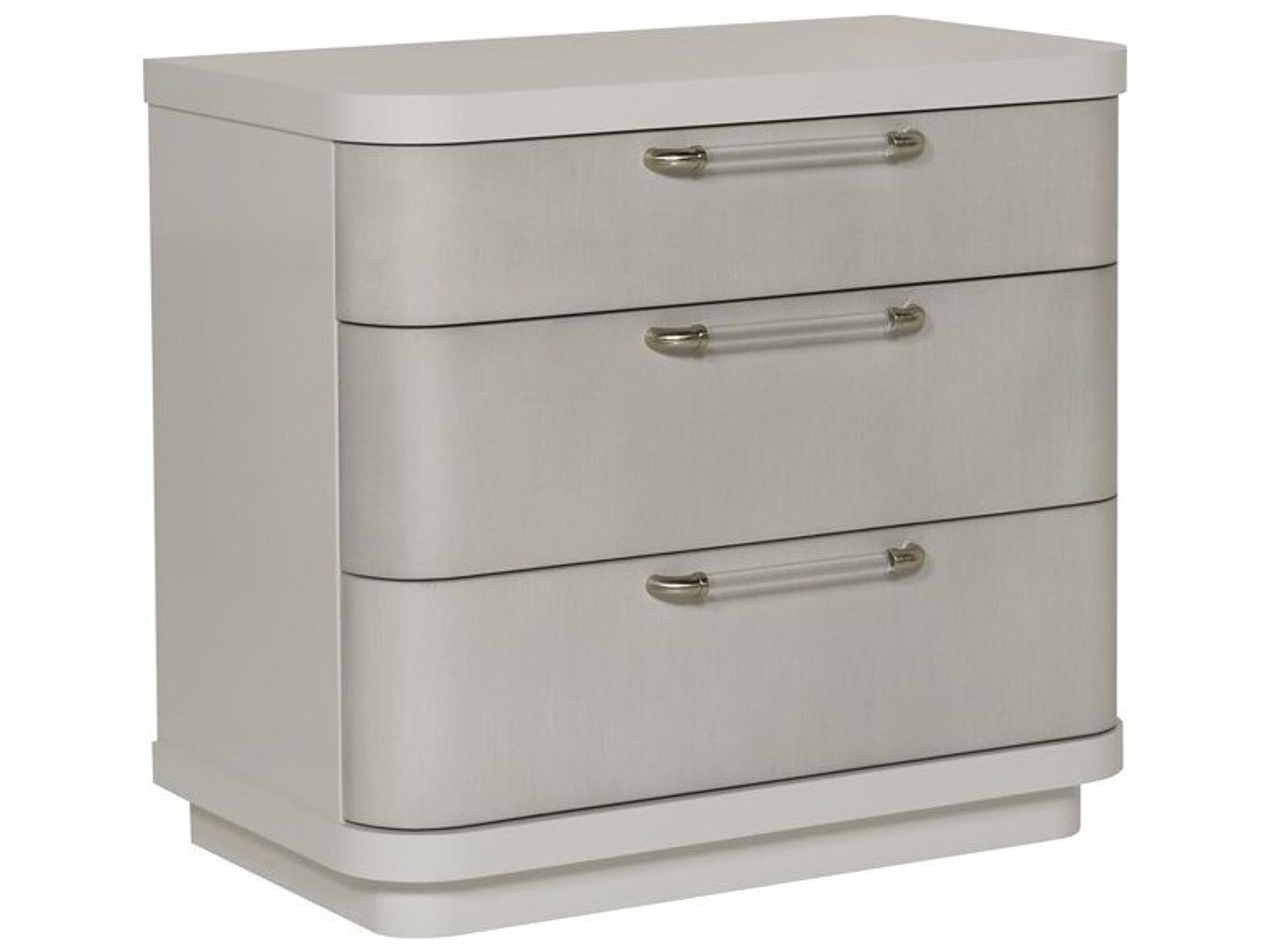 Vanguard Furniture Cove 3-Drawers Gray Hardwood Nightstand