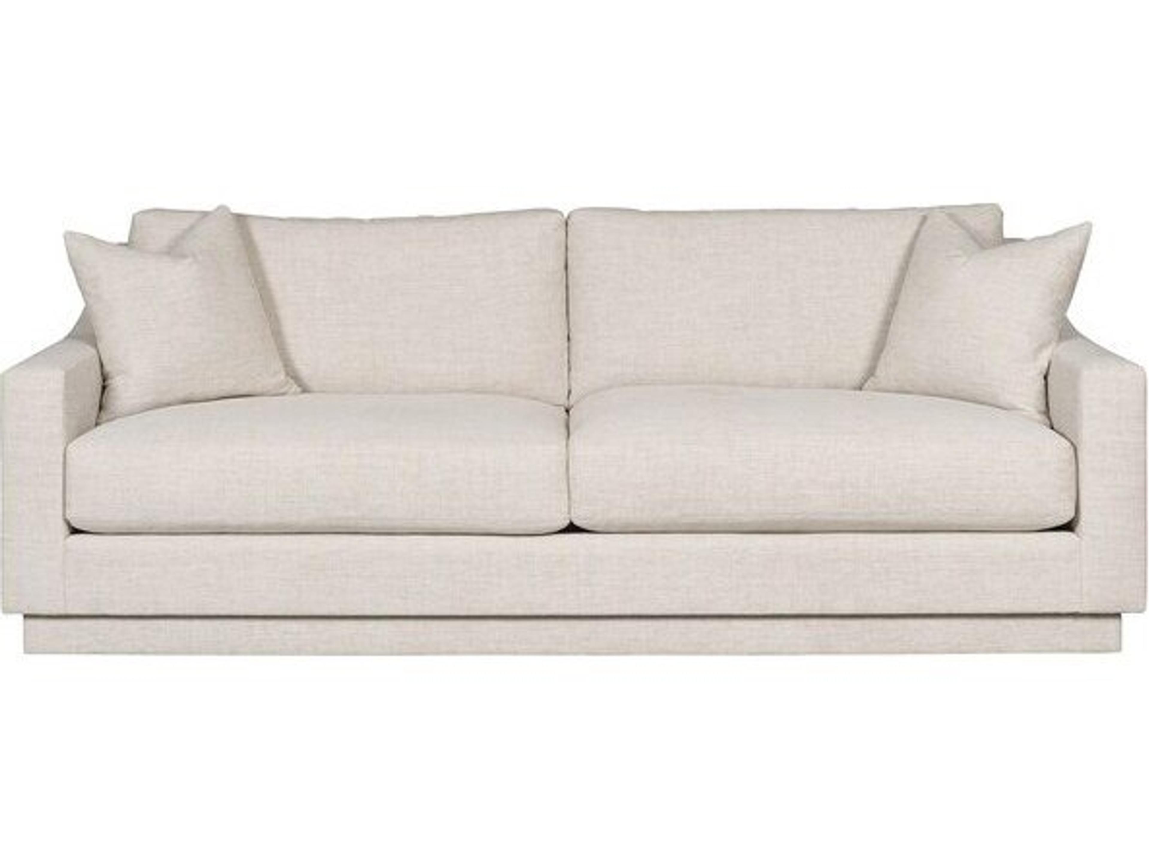 Asher Thriller Linen Fabric Cream Upholstered Sofa