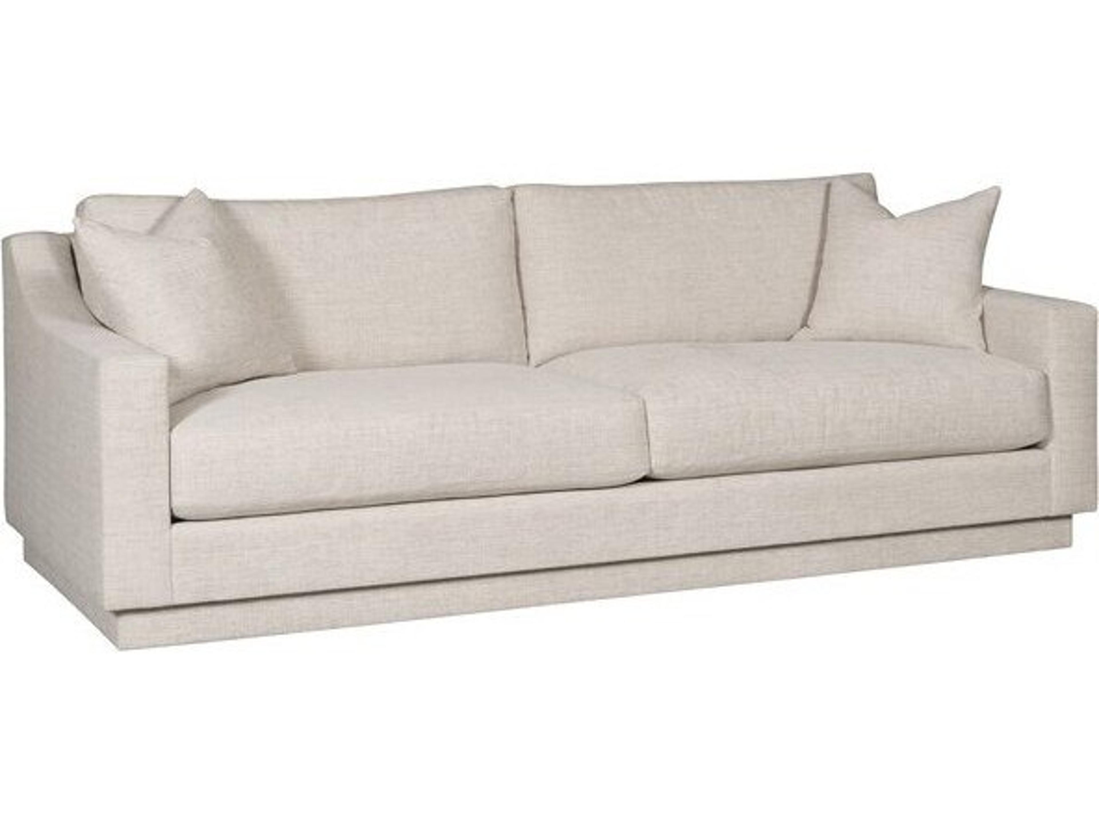 Vanguard Furniture Asher Thriller Linen Fabric Cream Upholstered Sofa