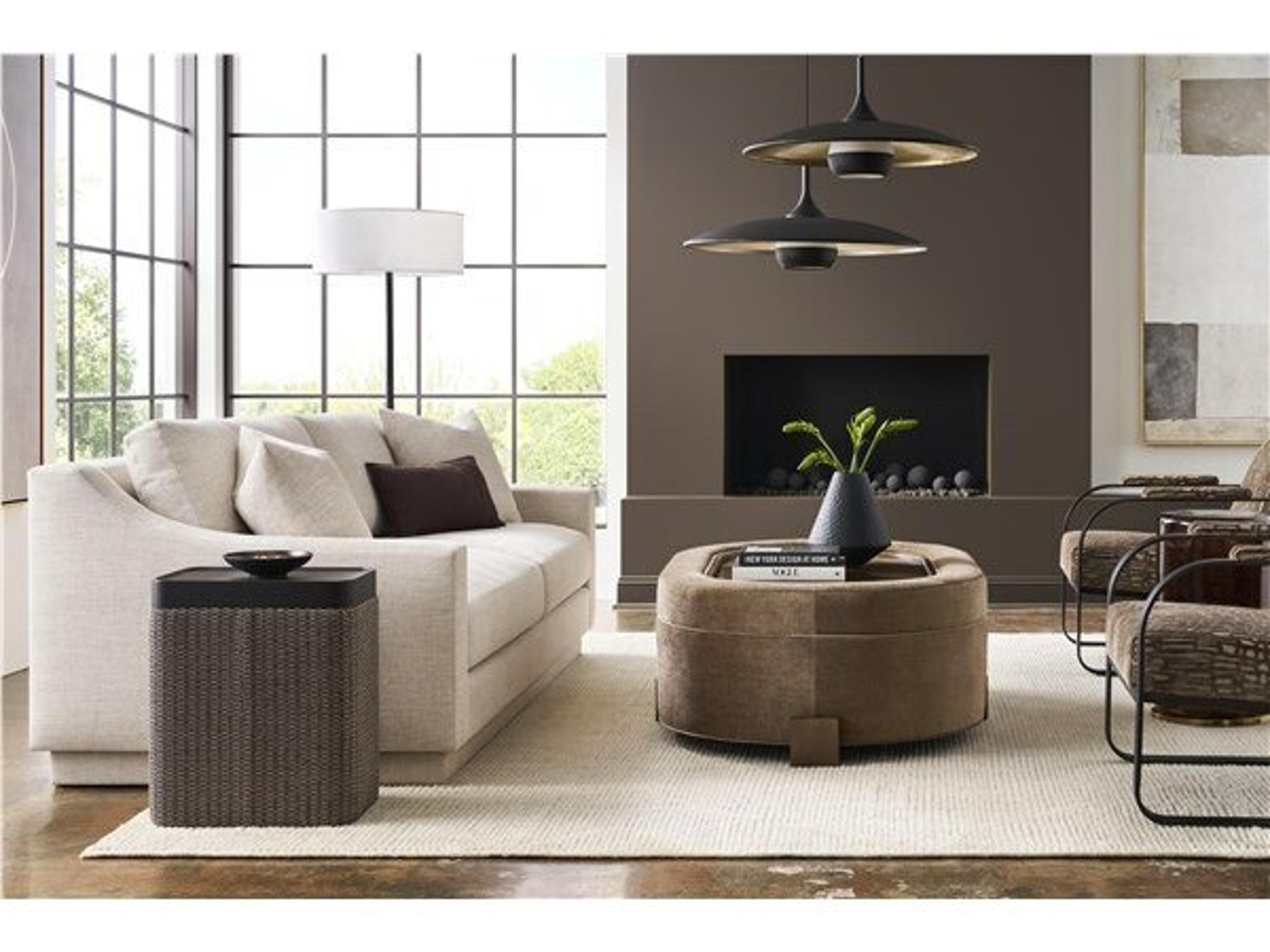 Vanguard Furniture Asher Thriller Linen Fabric Cream Upholstered Sofa