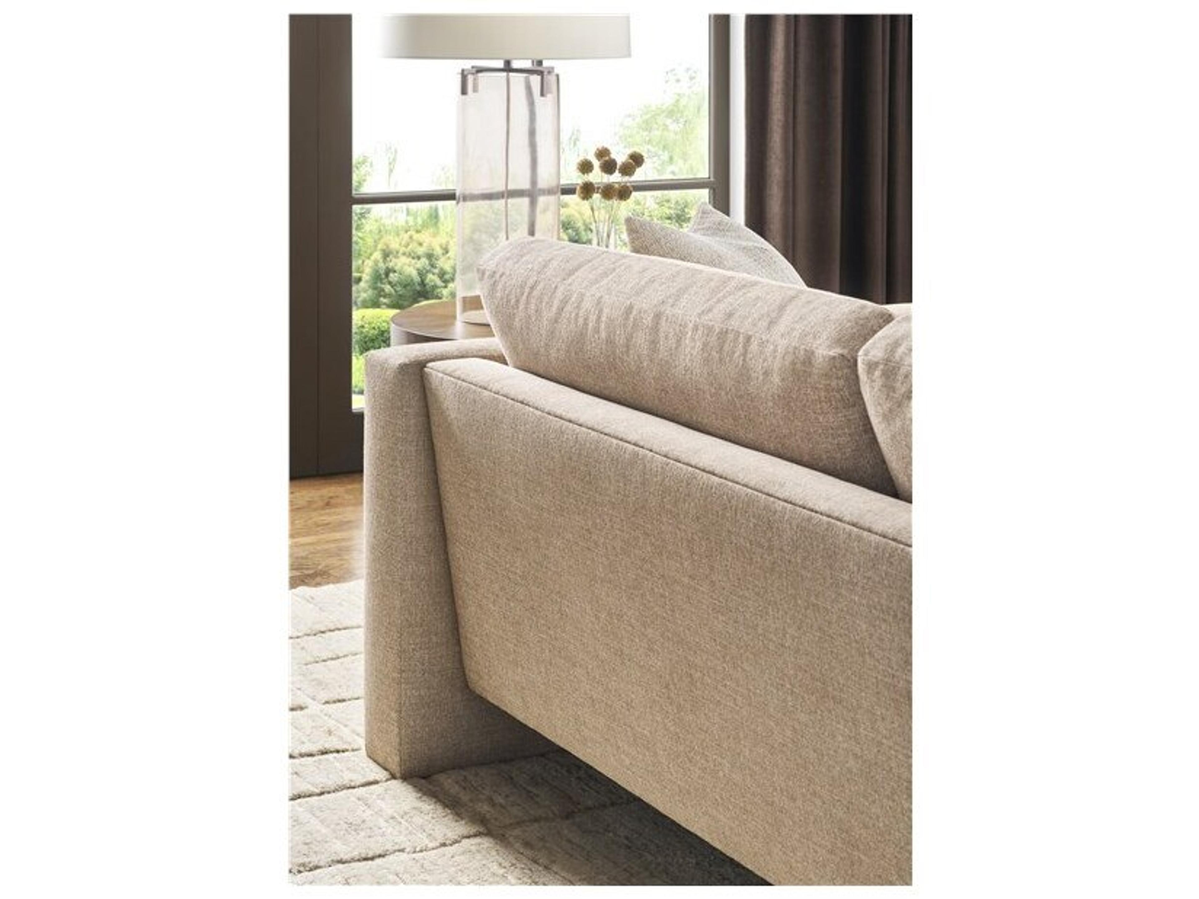 Vanguard Furniture Brady Jumpy Burlap Fabric Beige Upholstered Sofa