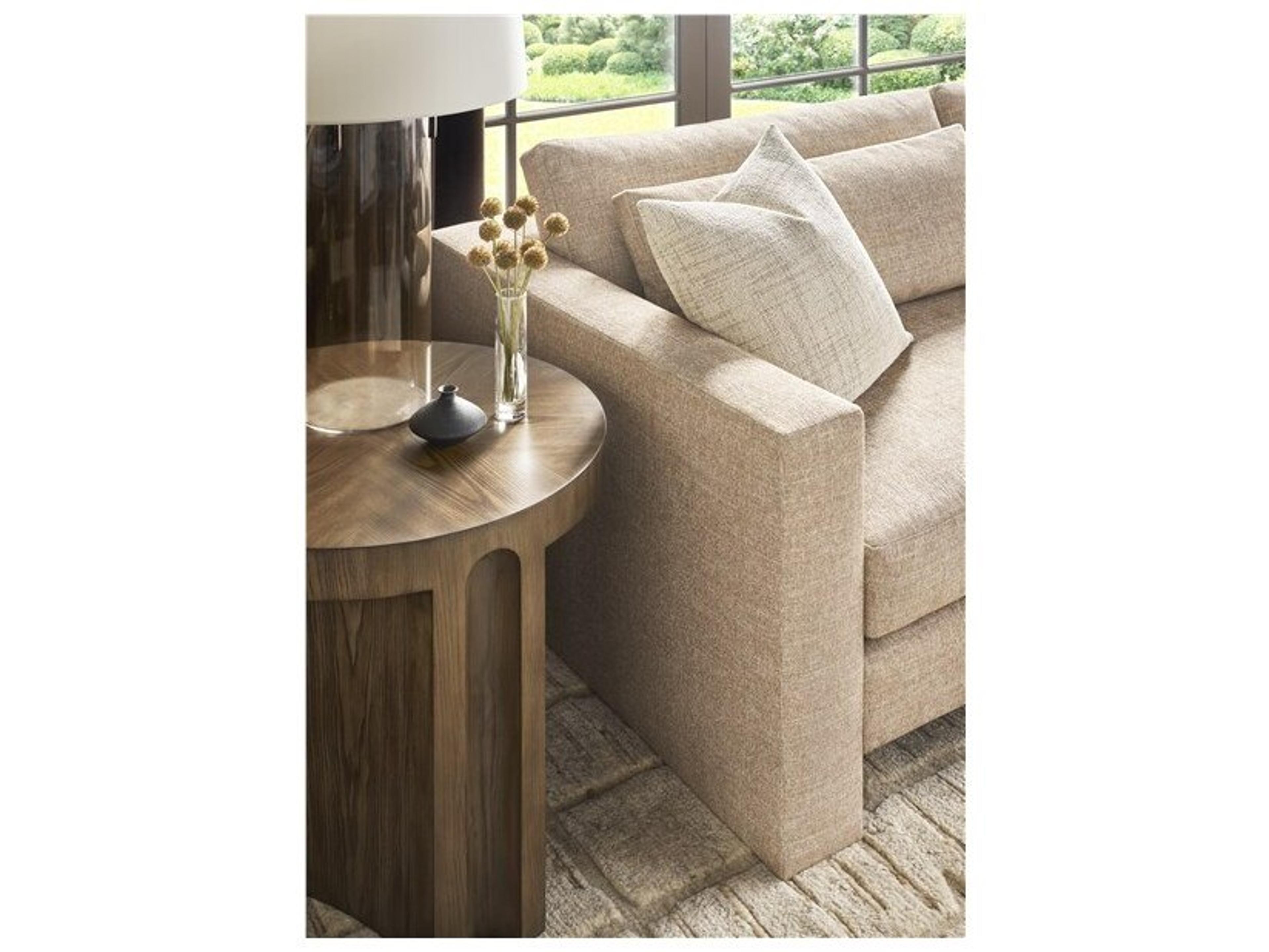 Vanguard Furniture Brady Jumpy Burlap Fabric Beige Upholstered Sofa