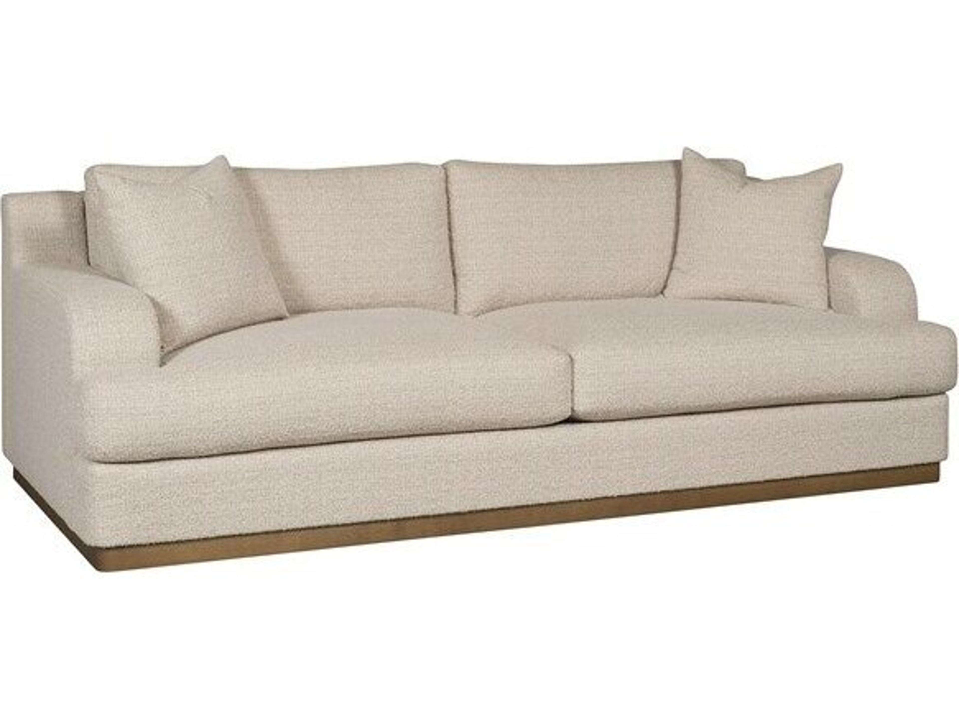Vanguard Furniture Quinn Twitter Pebble Fabric Saddle Beige Upholstered Sofa