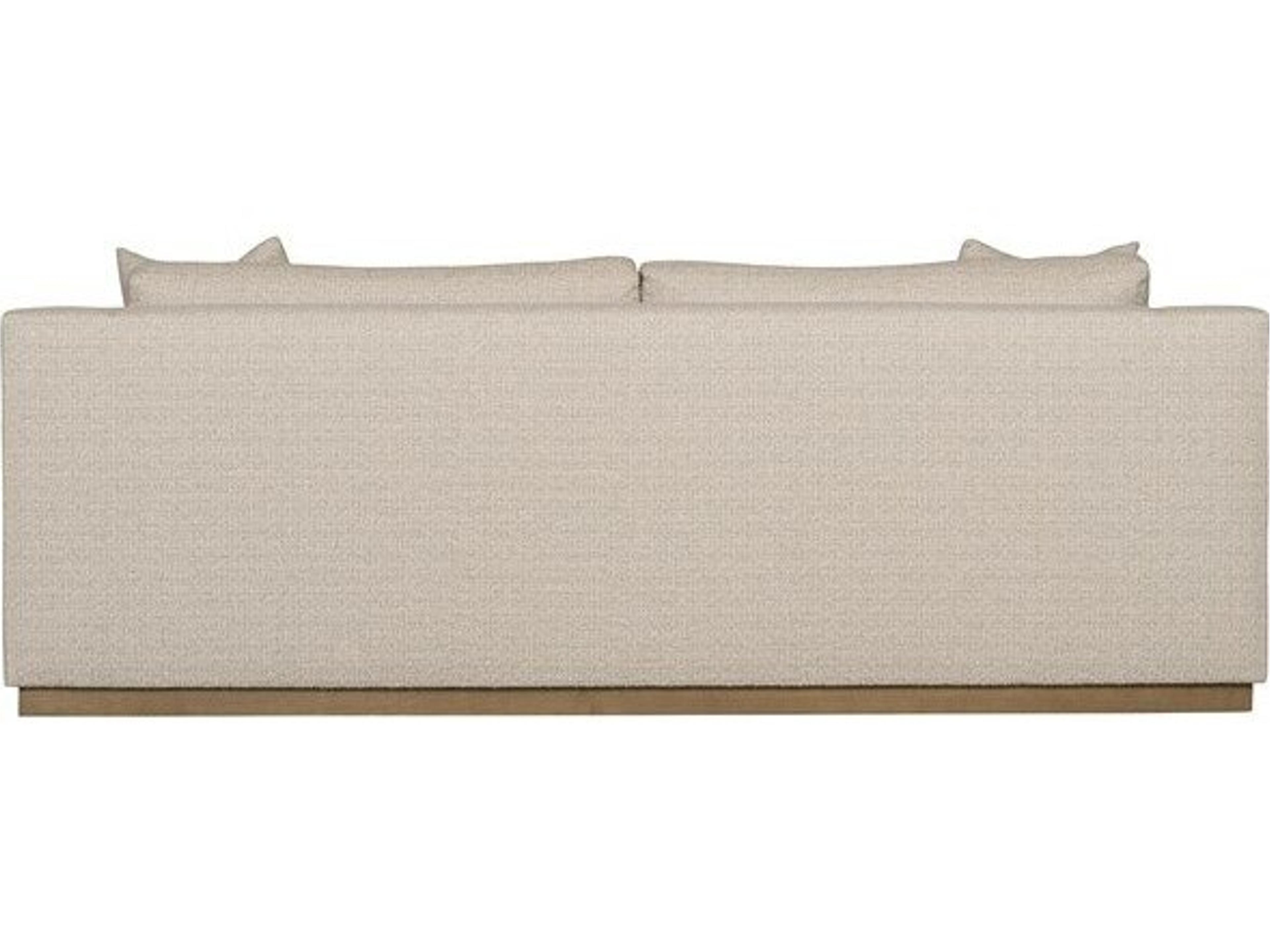 Vanguard Furniture Quinn Twitter Pebble Fabric Saddle Beige Upholstered Sofa