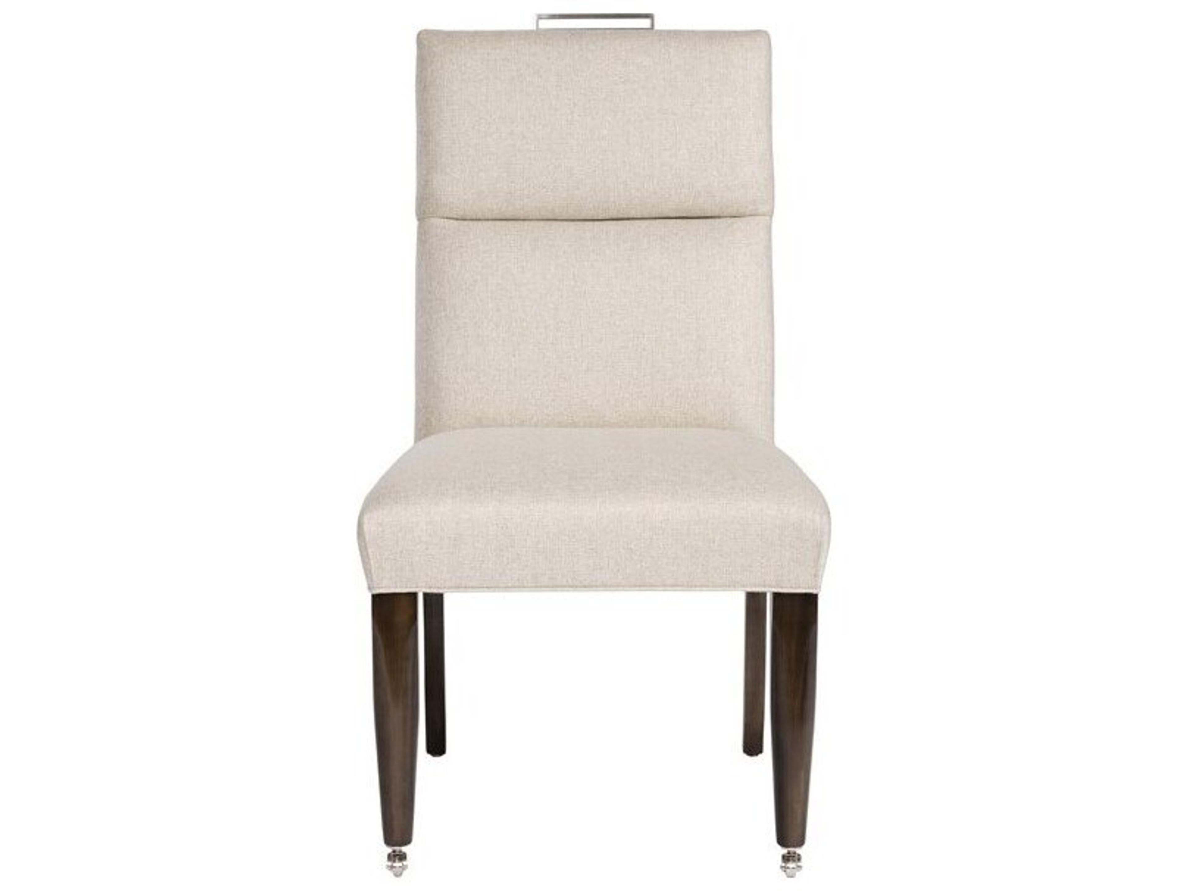 Brattle Road Hardwood Beige Upholstered Armless Dining Chair