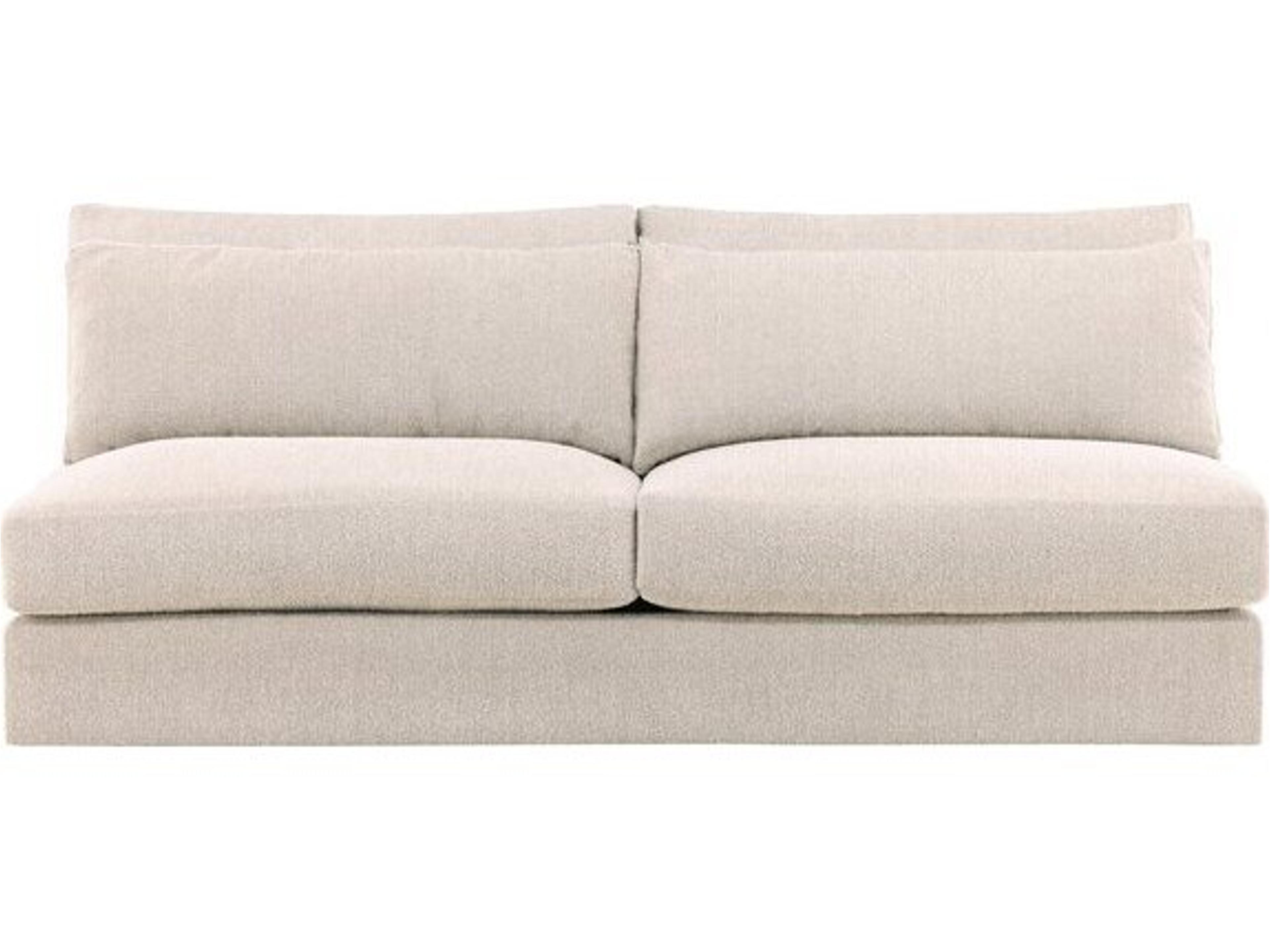 Leone Topper Oatmeal Fabric Beige Upholstered Modular