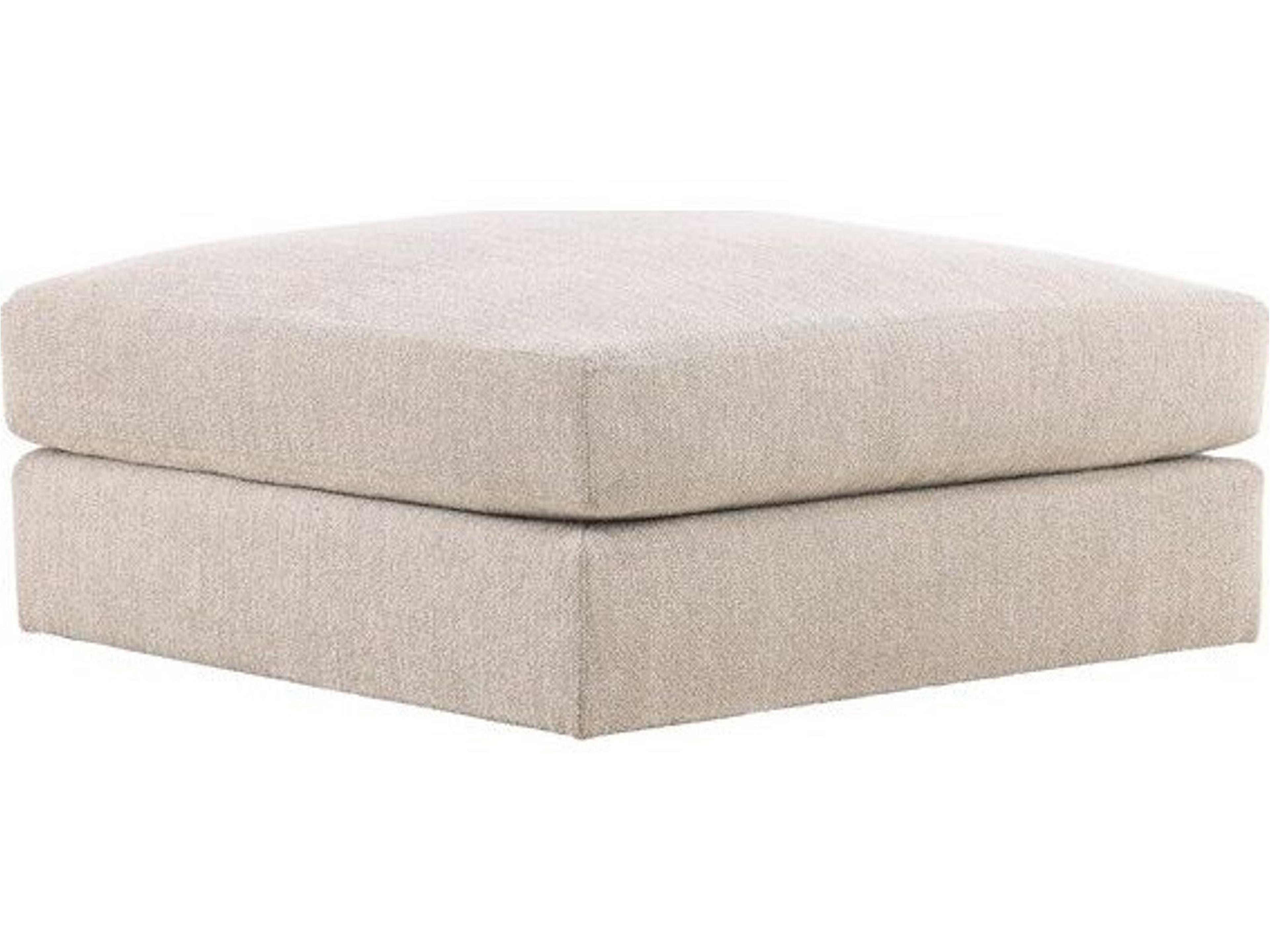 Vanguard Furniture Leone Topper Oatmeal Beige Upholstered Ottoman