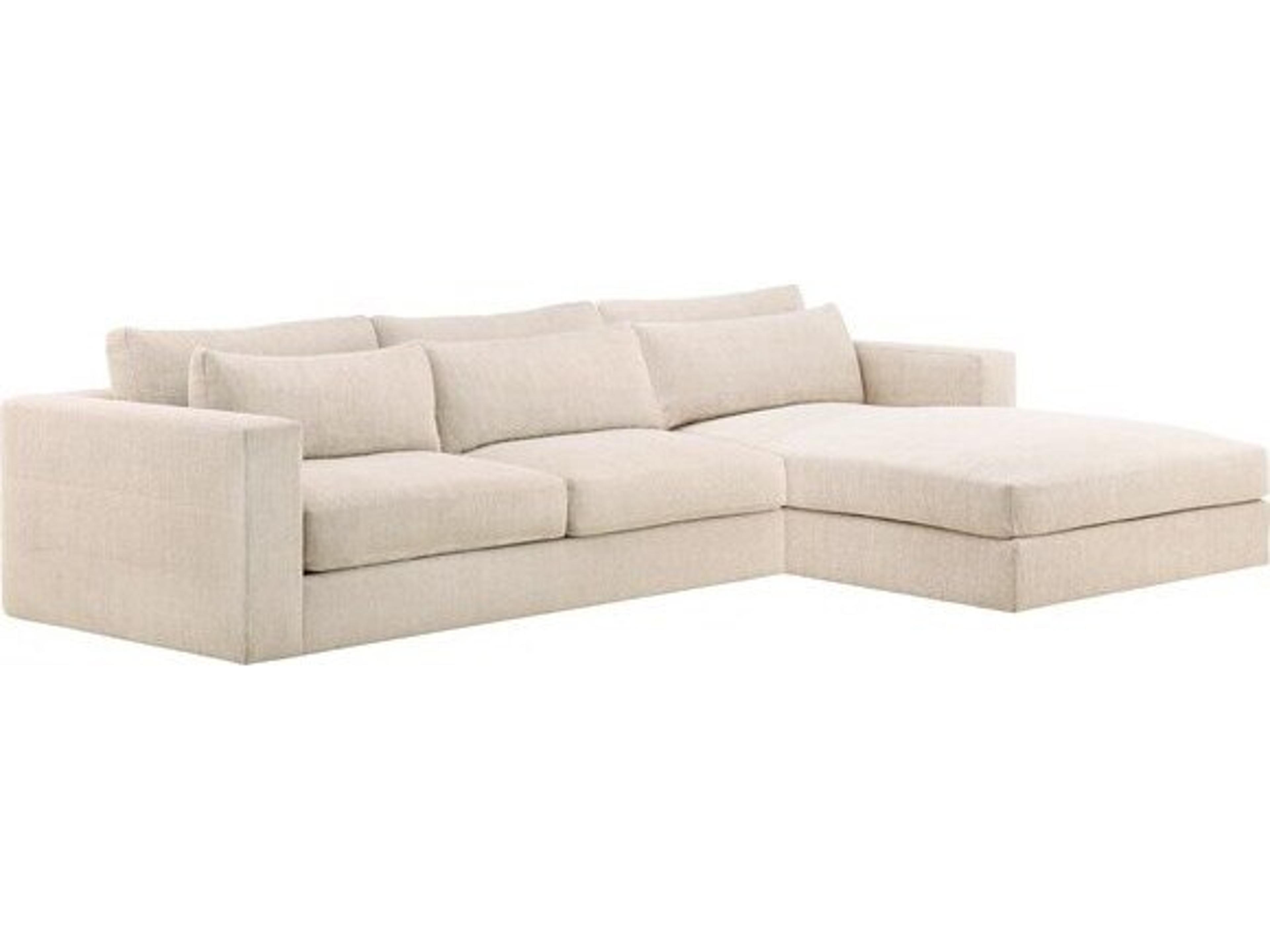 Vanguard Furniture Leone Beige Upholstered Sectional Sofa