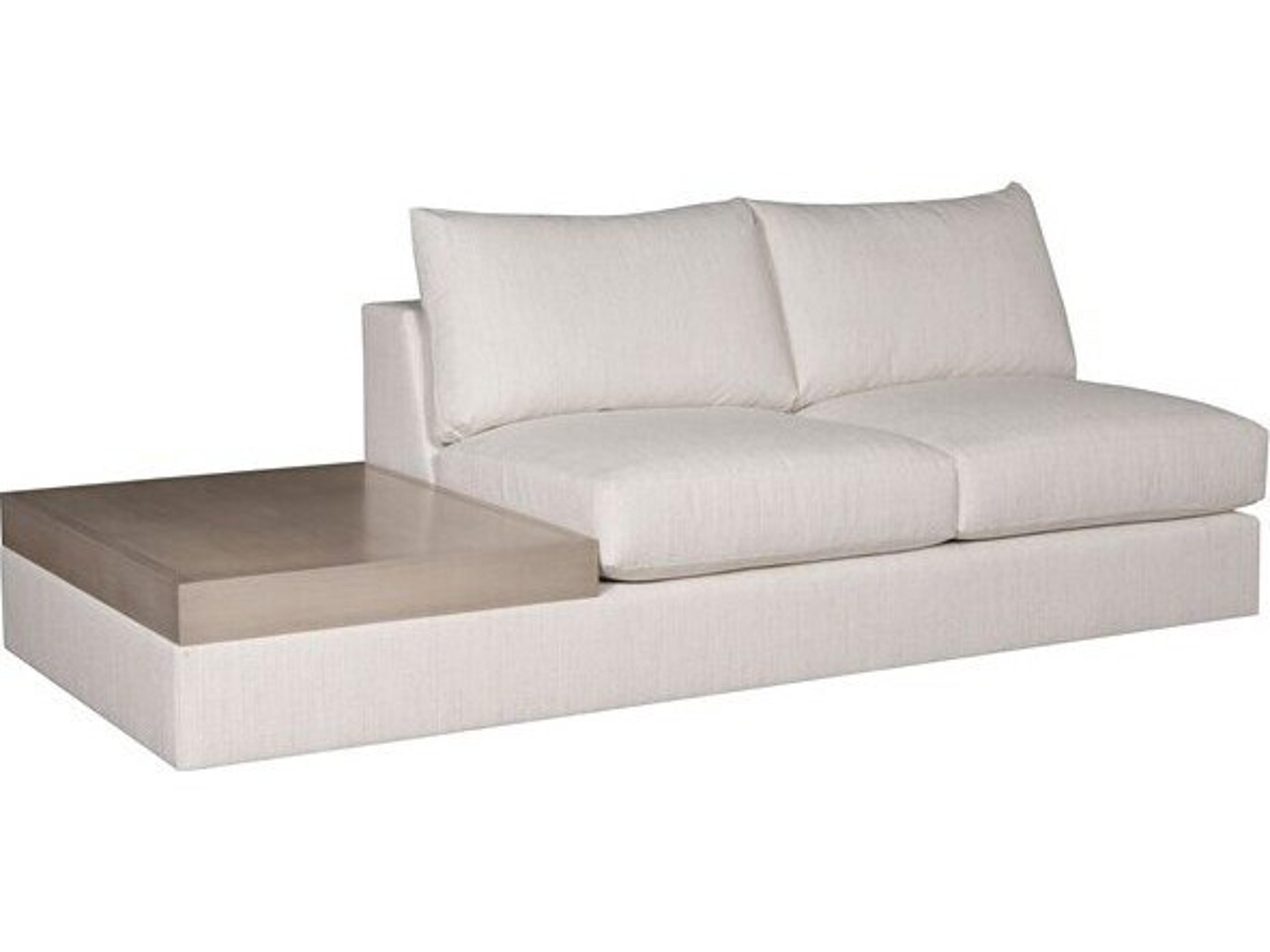 Lucy Kizzie Natural Fabric pebble Path Beige Upholstered Chaise