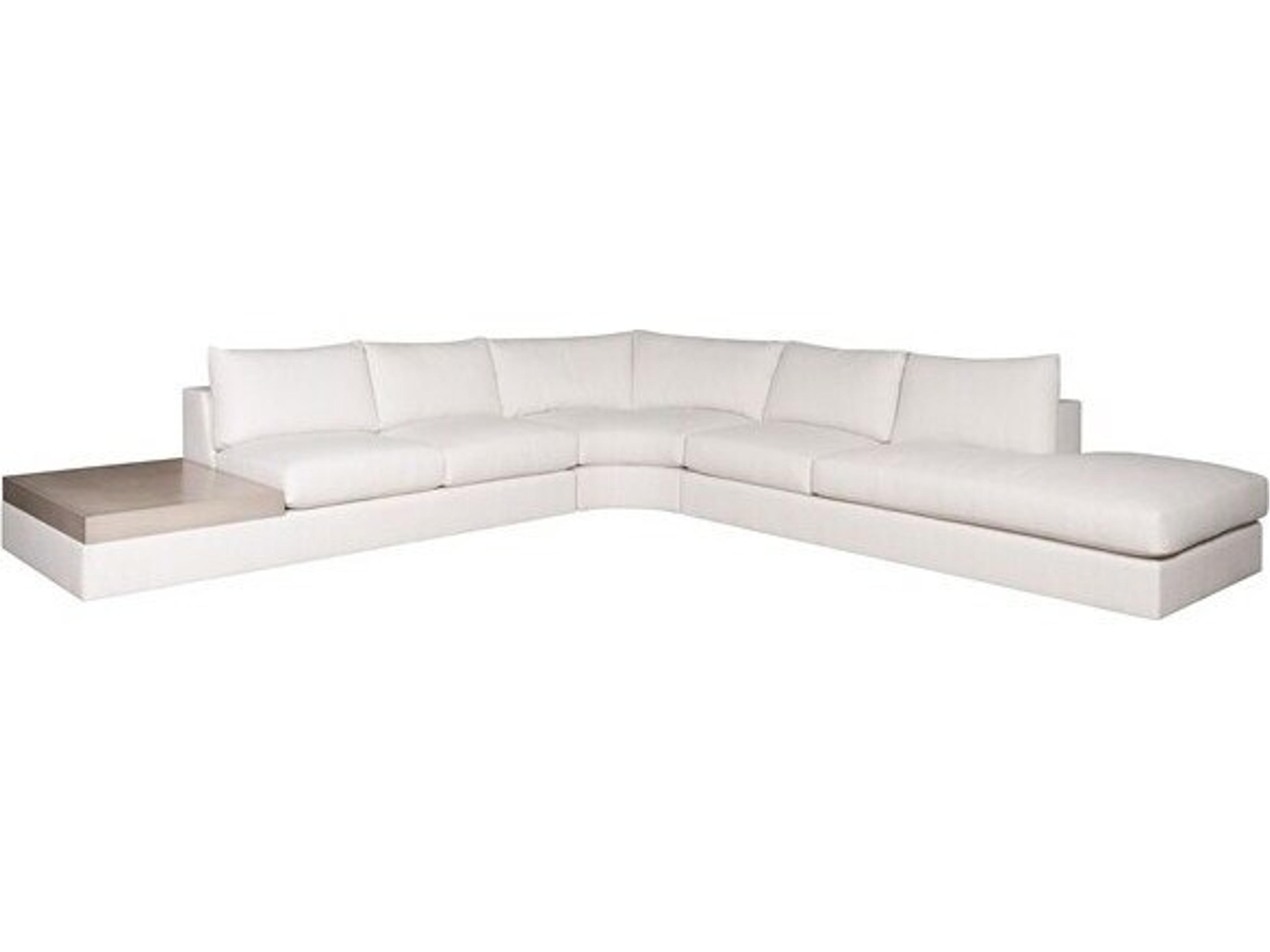 Vanguard Furniture Lucy Kizzie Natural Fabric pebble Path Beige Upholstered Chaise