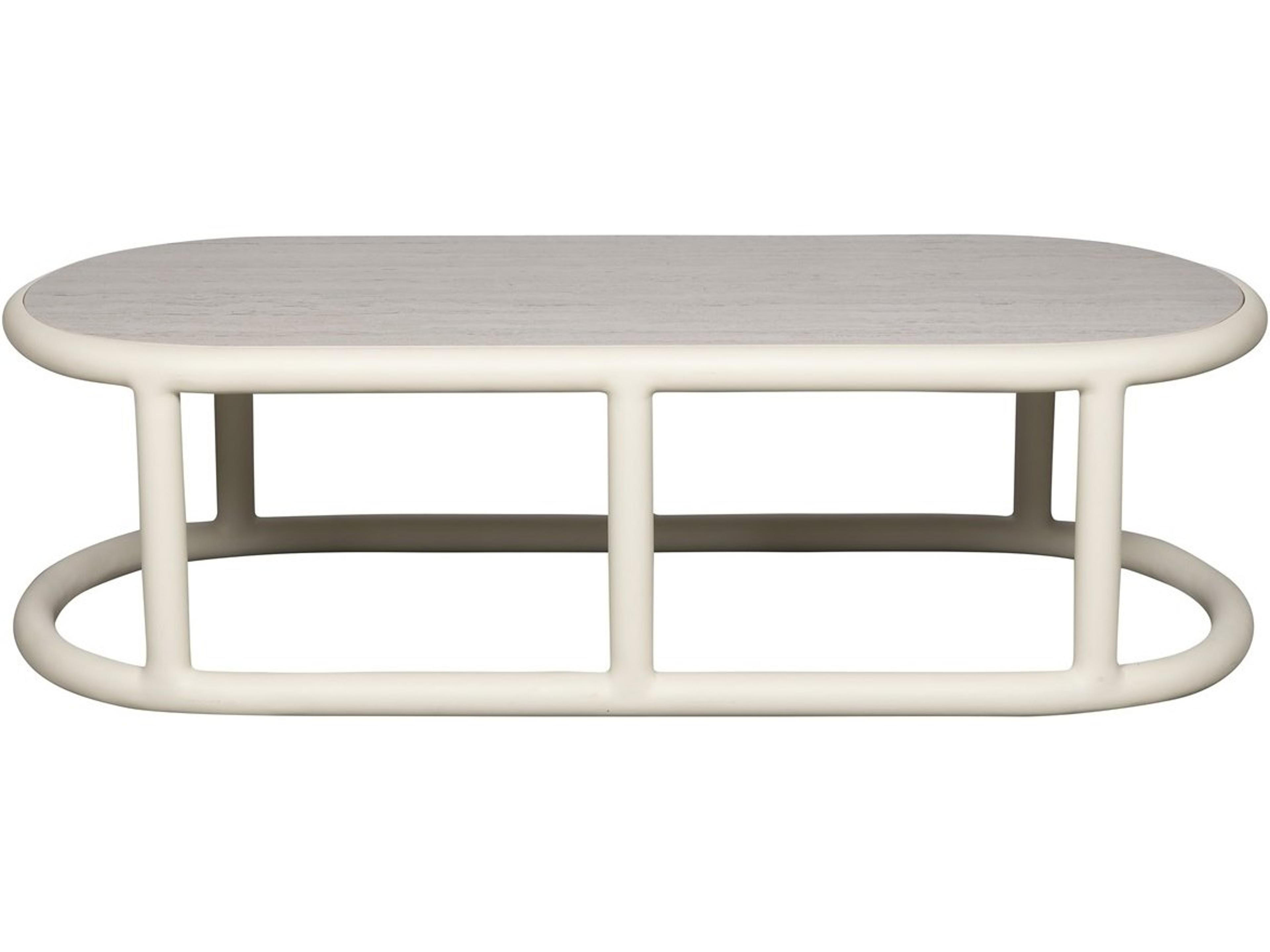 Vanguard Furniture Outdoor Taurus Aluminum Oval Coffee Table