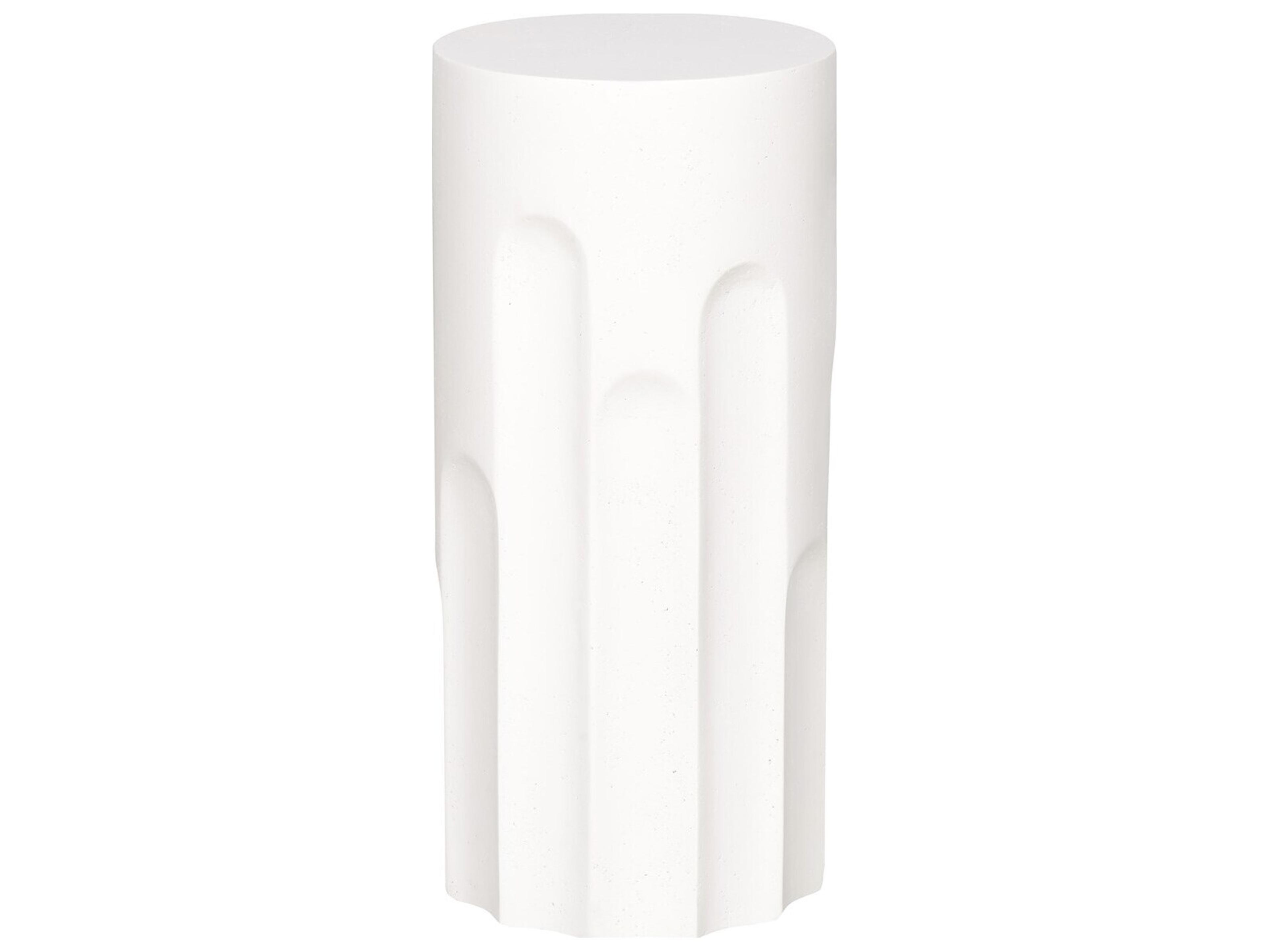 Vanguard Furniture Dorian Stone Cast White Round Spot Table